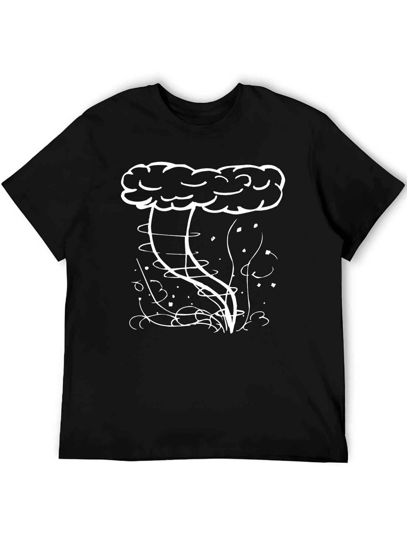 Storm Cloud Graphic Tee - Mens Black T-Shirt