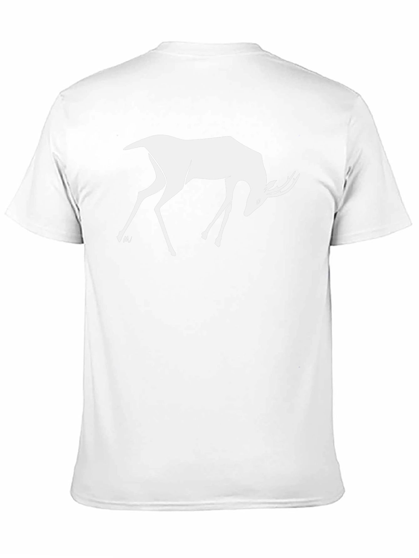 Minimalist Deer Graphic Black T-Shirt