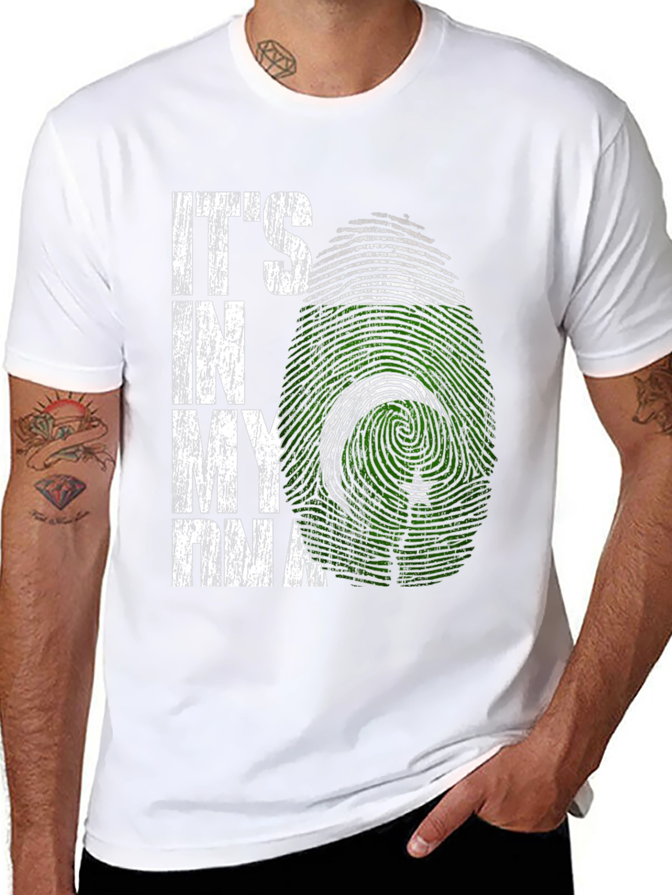 Pakistan DNA T-Shirt - Green & White Flag