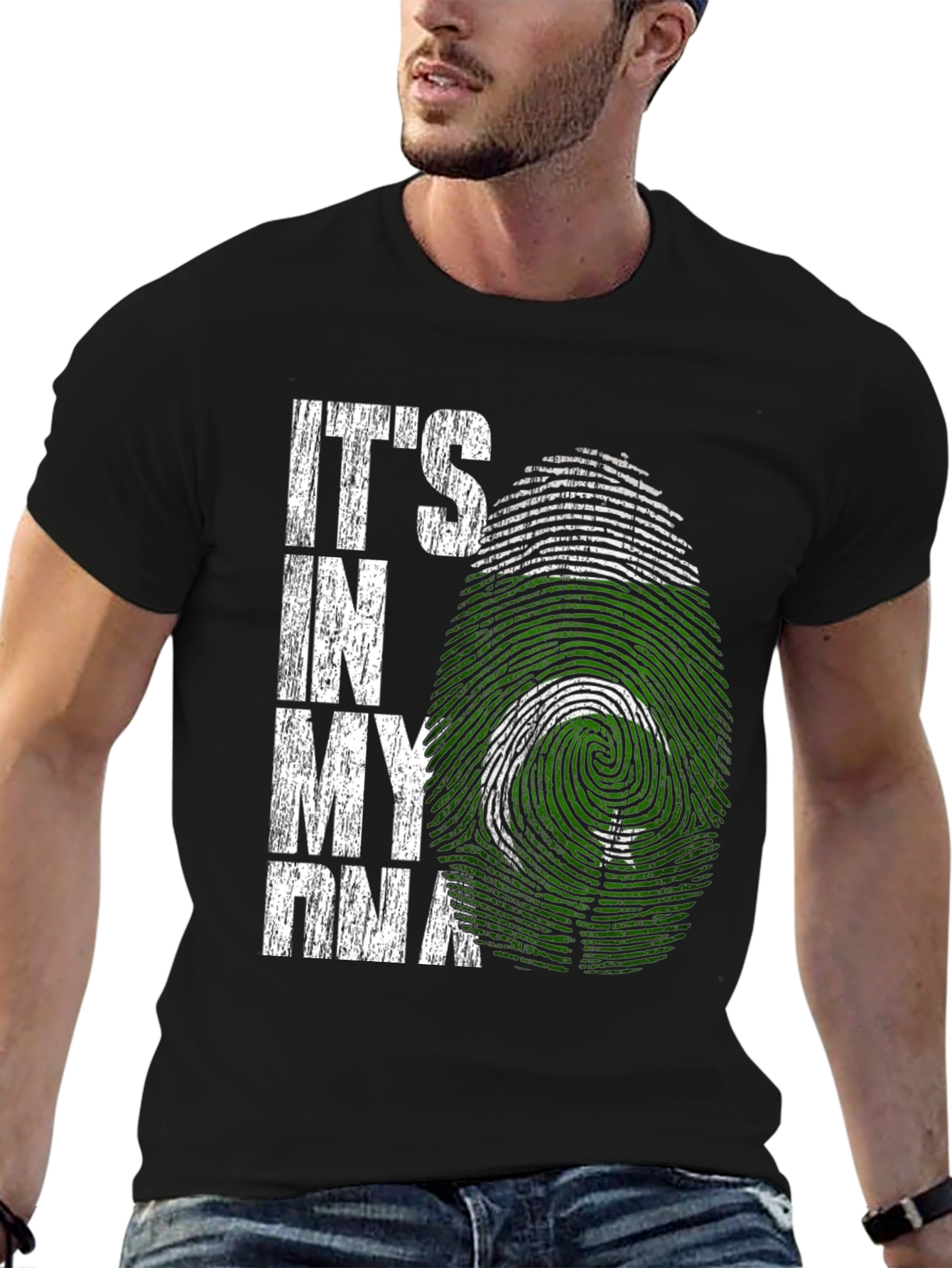 Pakistan DNA T-Shirt - Green & White Flag