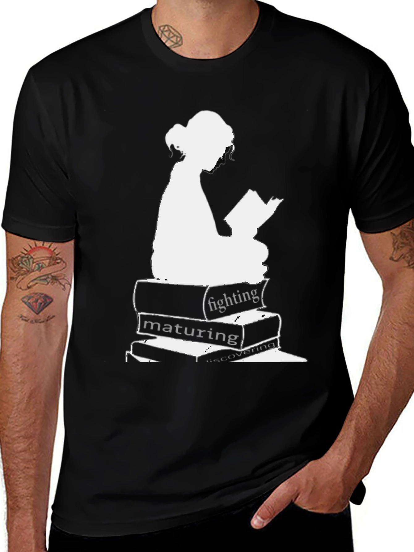 Bookworm T-Shirt - Fighting Maturing Discovering