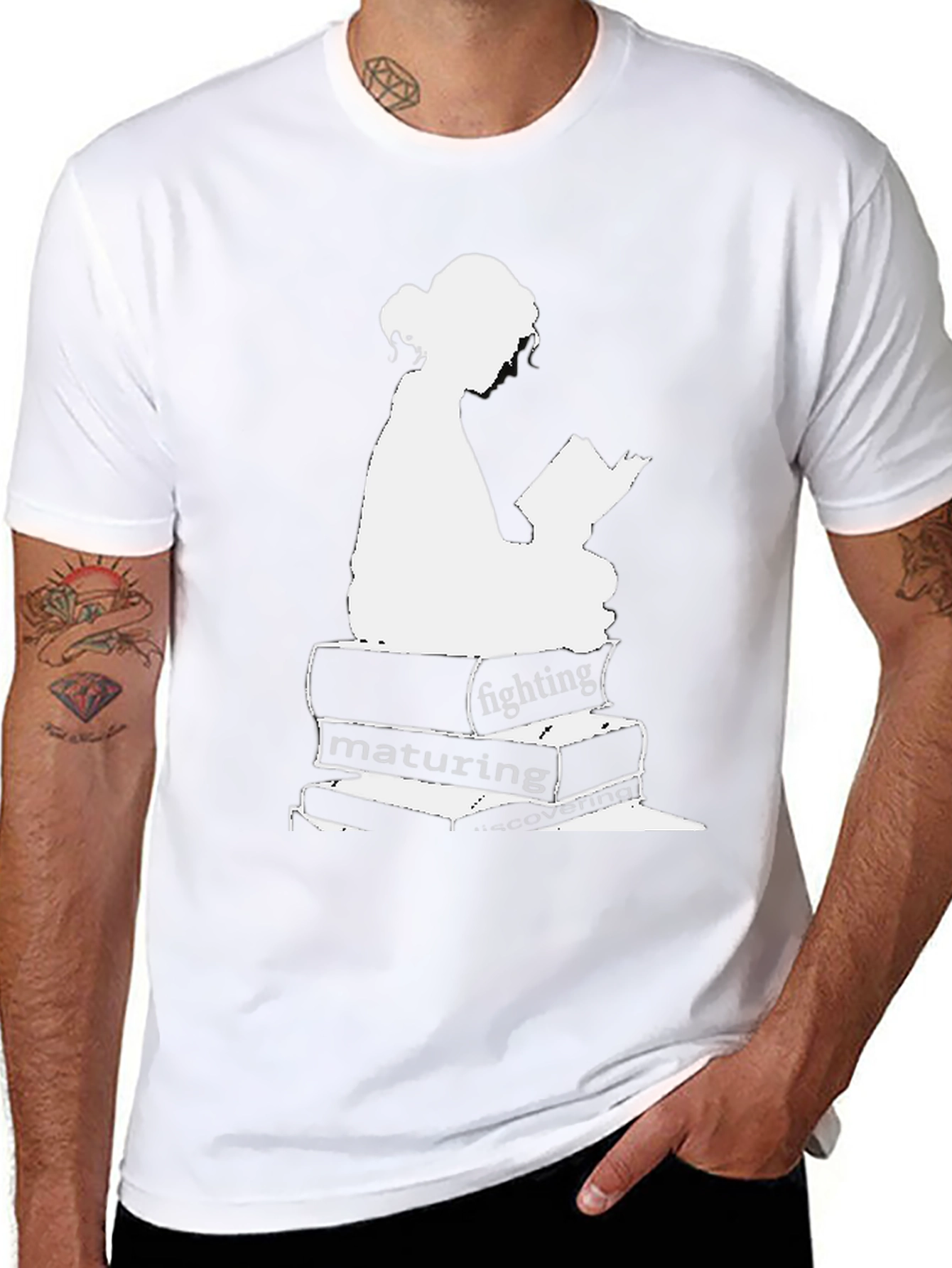 Bookworm T-Shirt - Fighting Maturing Discovering