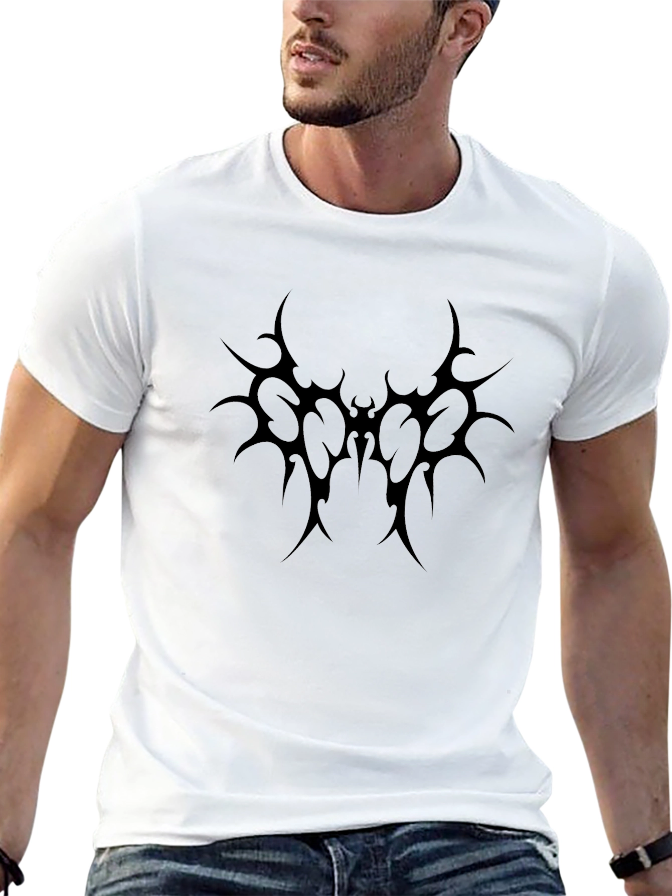 Tribal Graphic Black T-Shirt - Edgy Streetwear