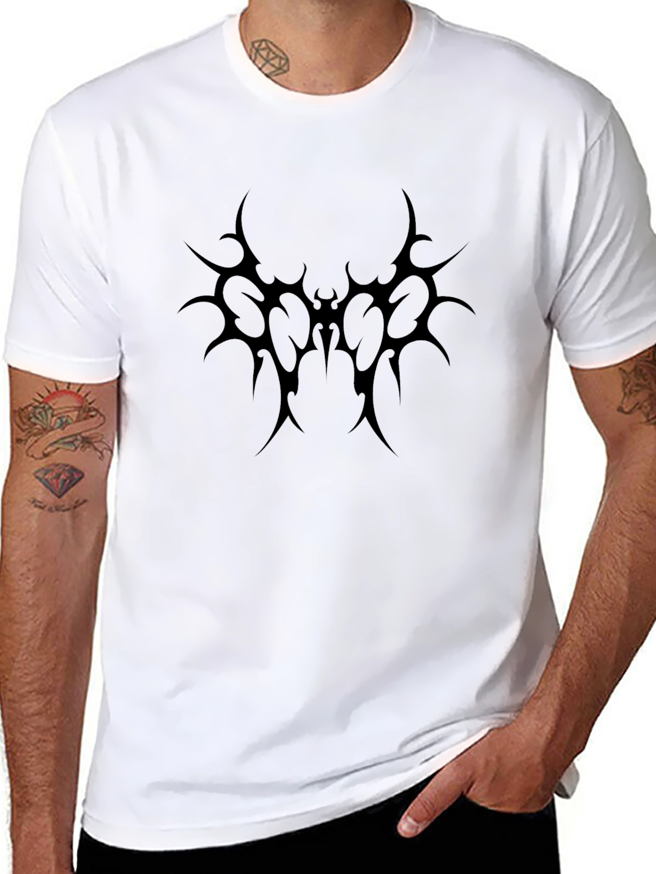 Tribal Graphic Black T-Shirt - Edgy Streetwear