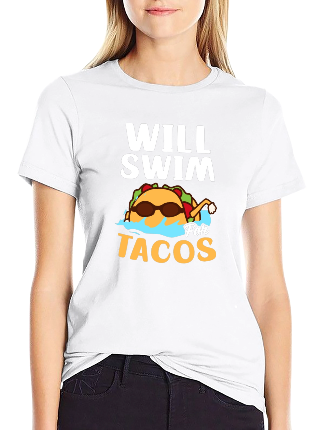 Will Swim for Tacos Graphic T-Shirt