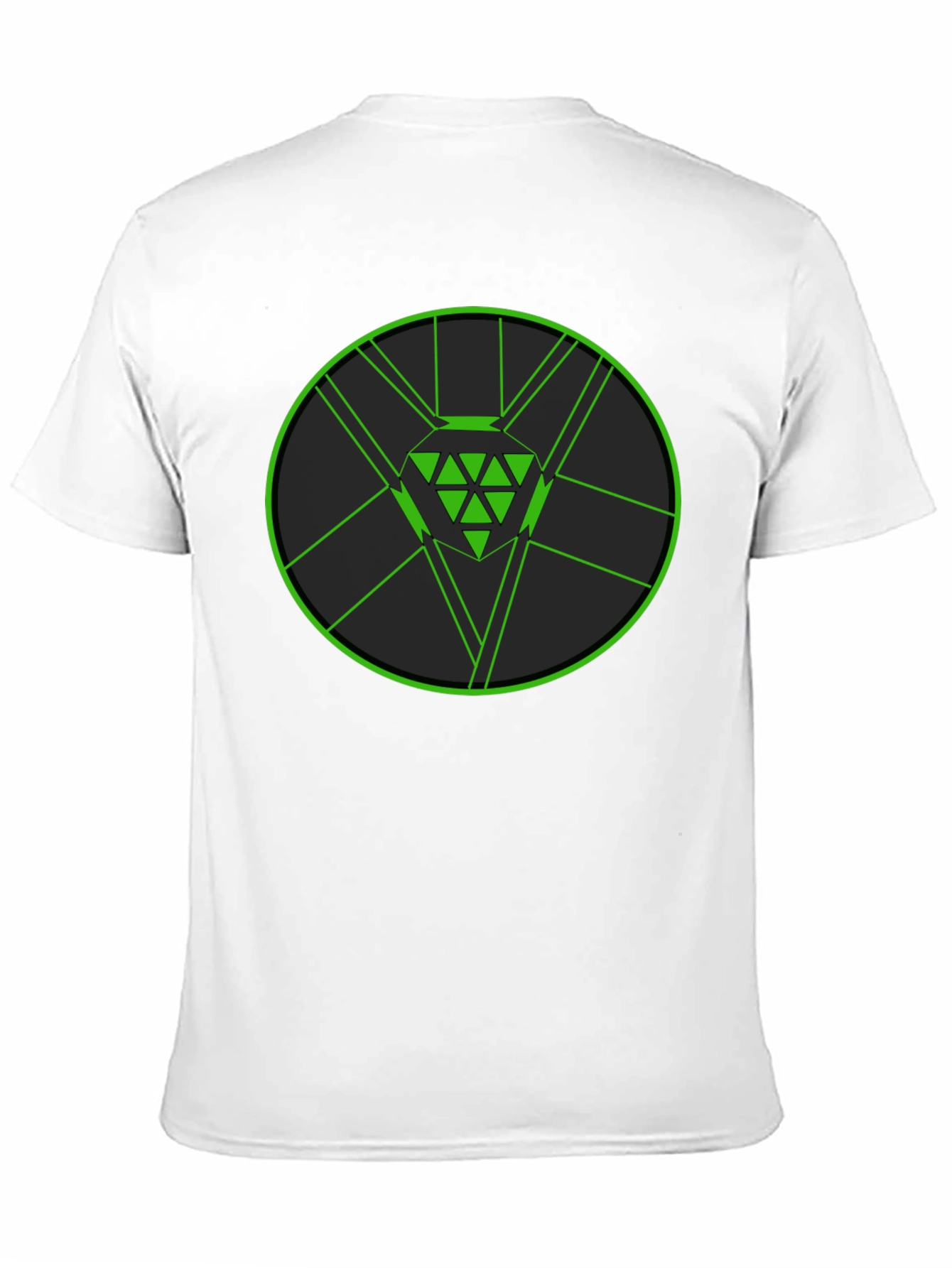 Geometric Green Diamond Graphic Tee