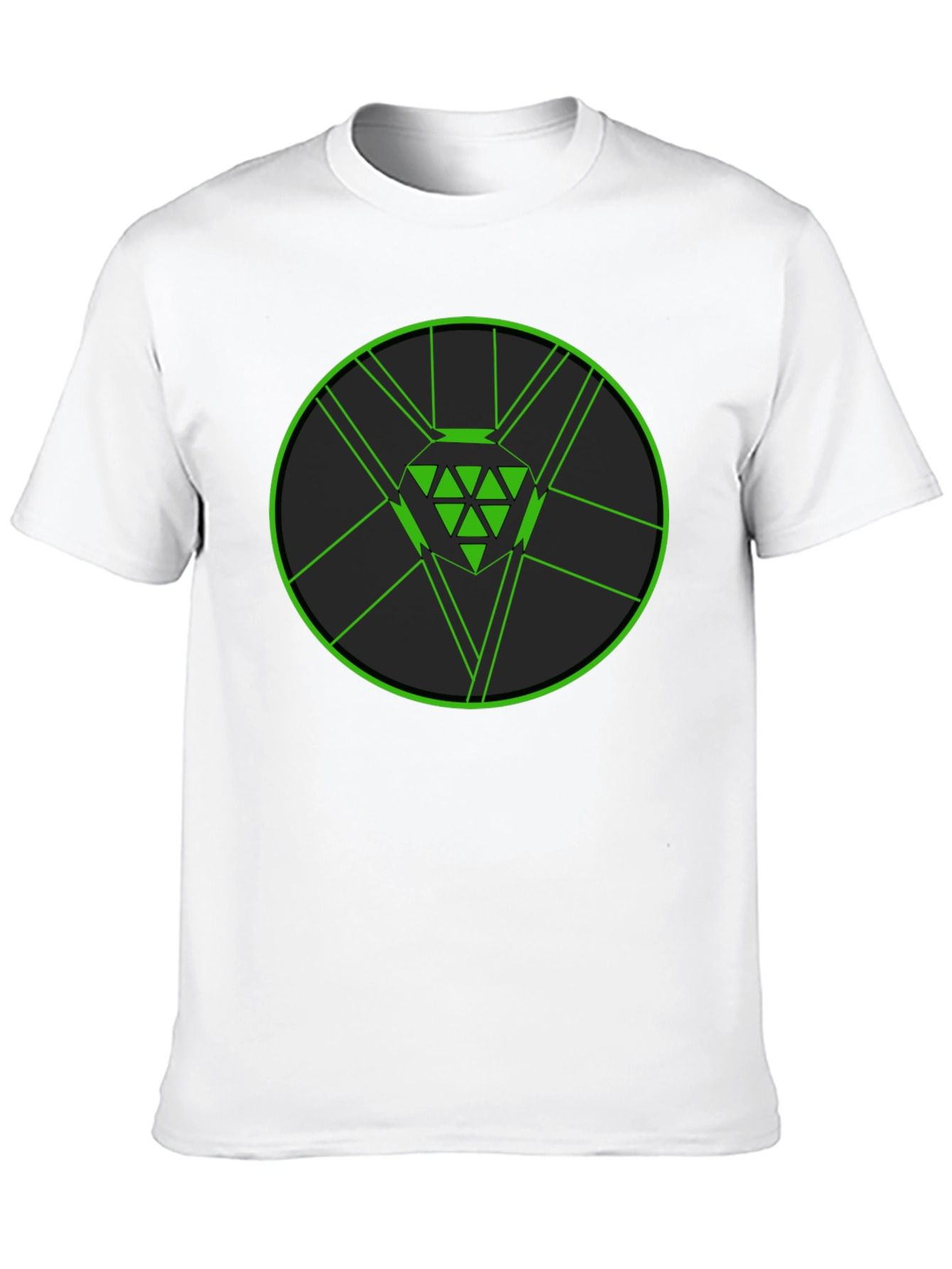 Geometric Green Diamond Graphic Tee
