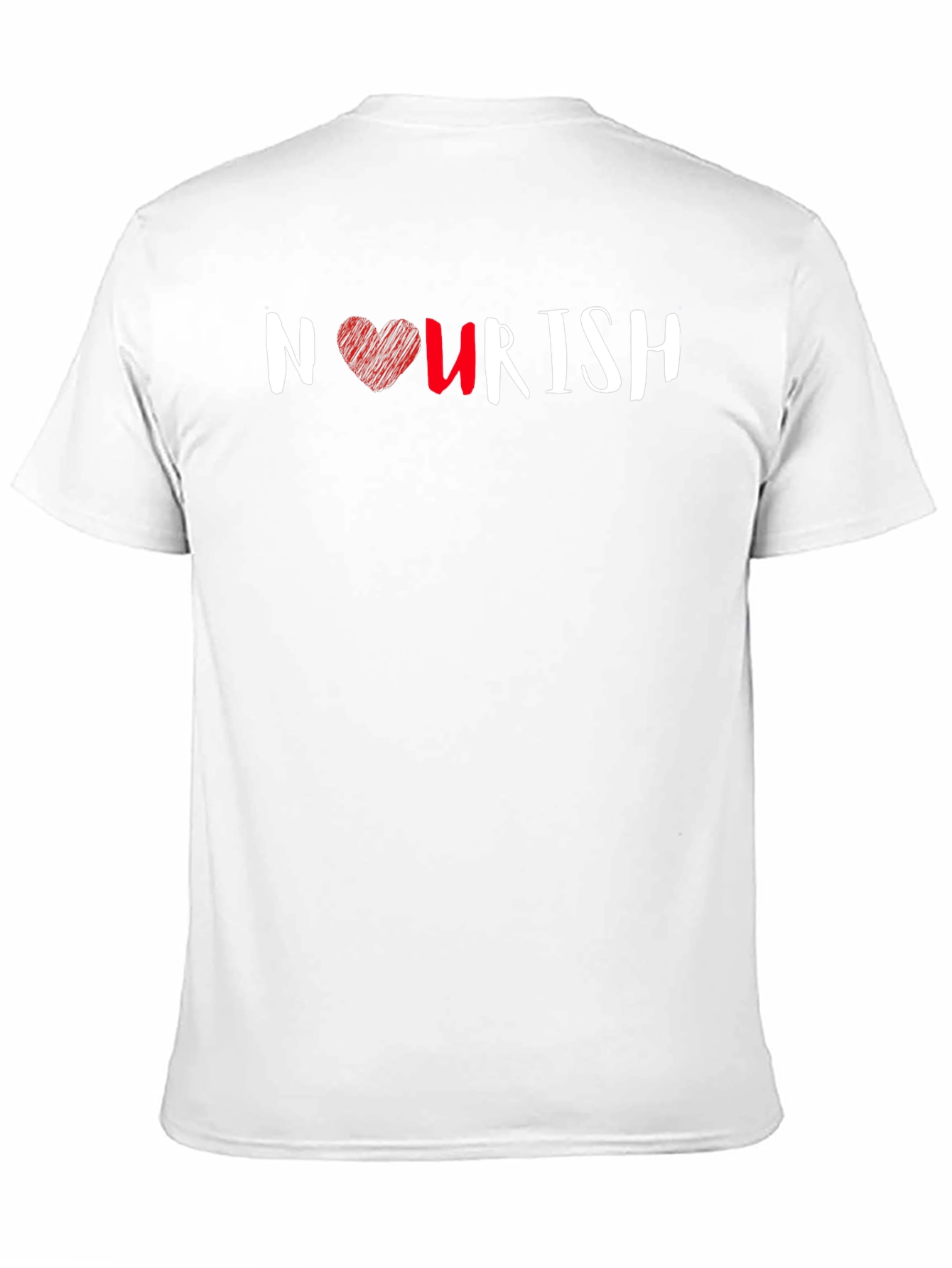 Nourish Black T-Shirt with Heart Design