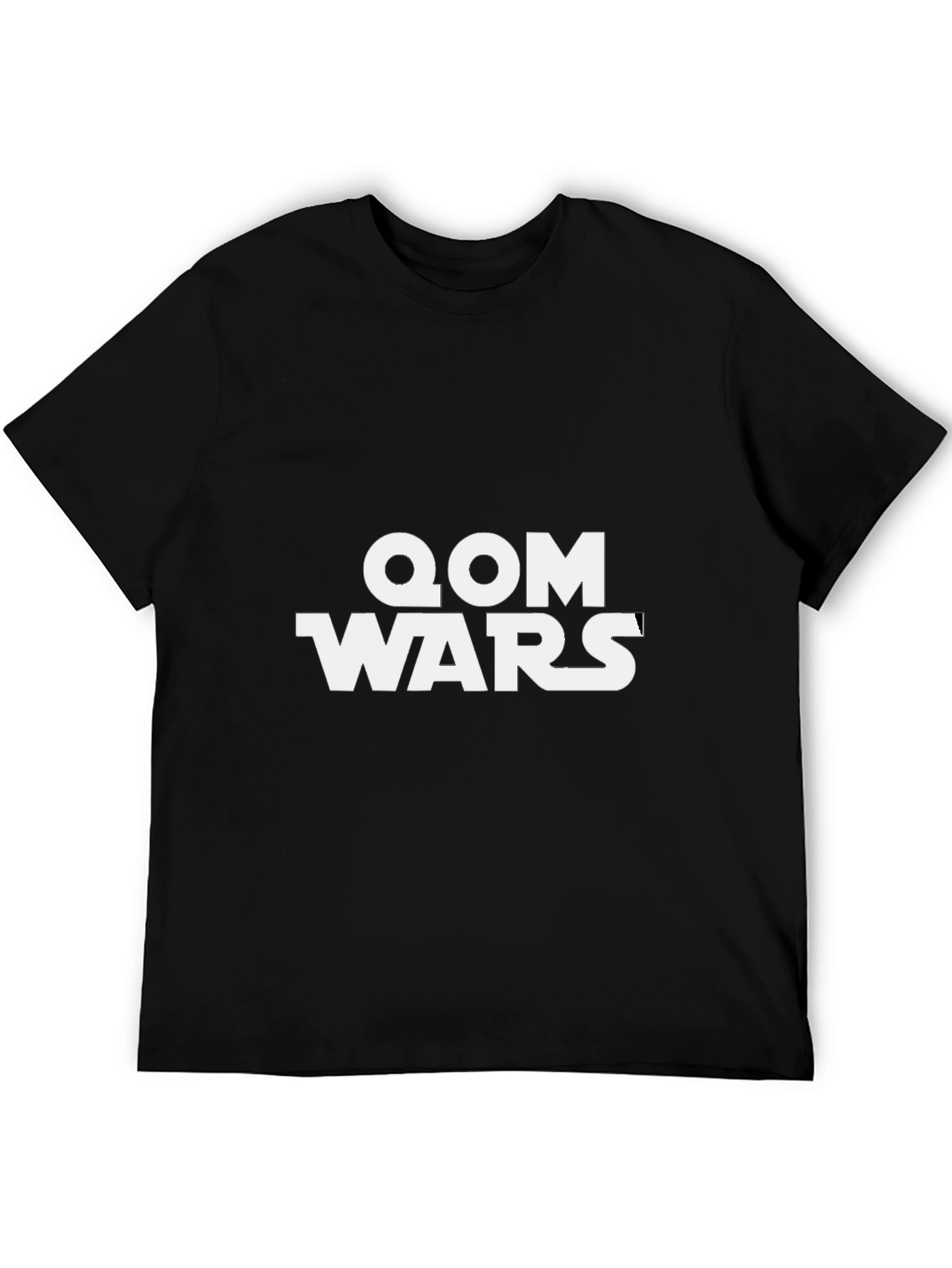 QOM Wars Graphic T-Shirt - Black Cotton Blend
