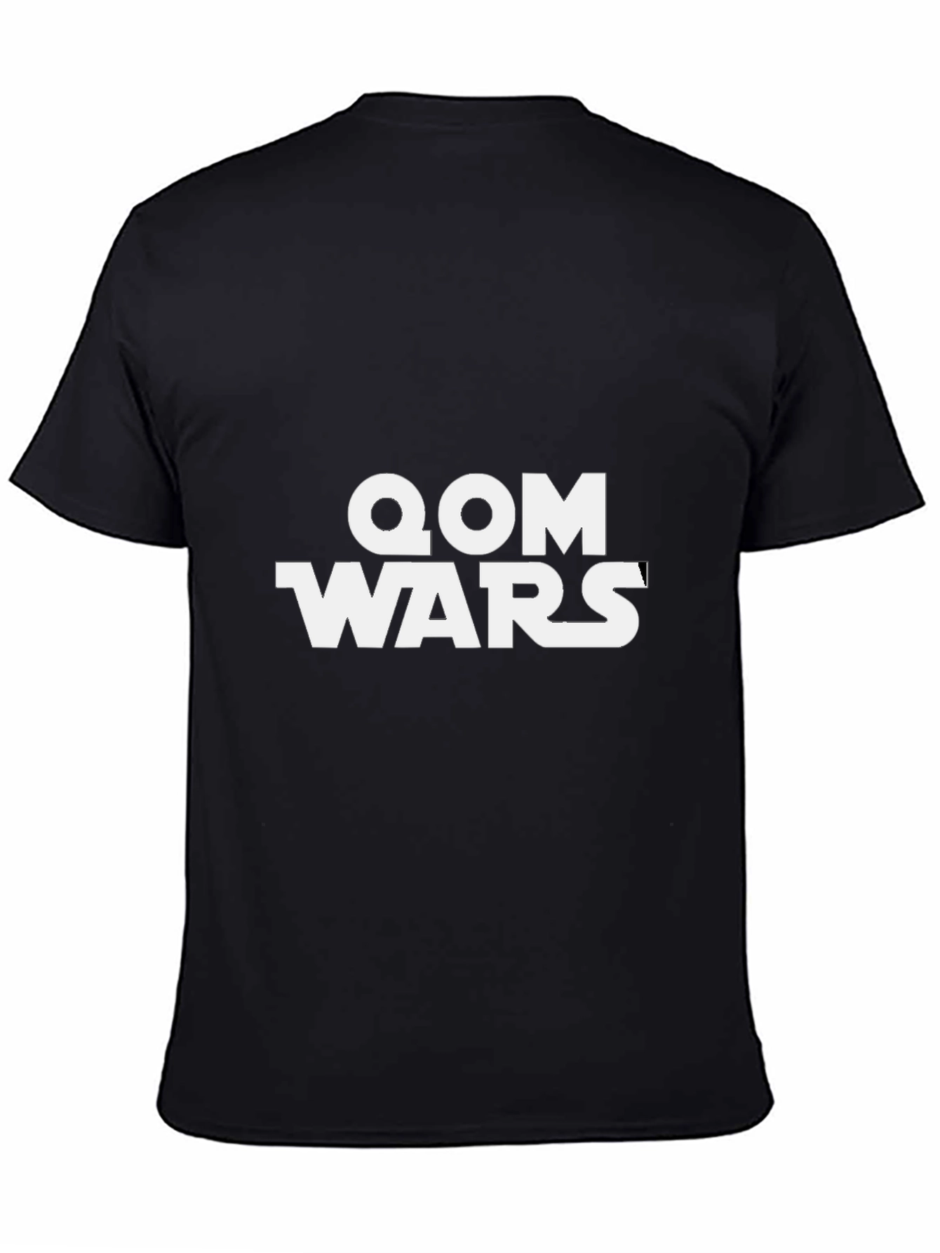 QOM Wars Graphic T-Shirt - Black Cotton Blend