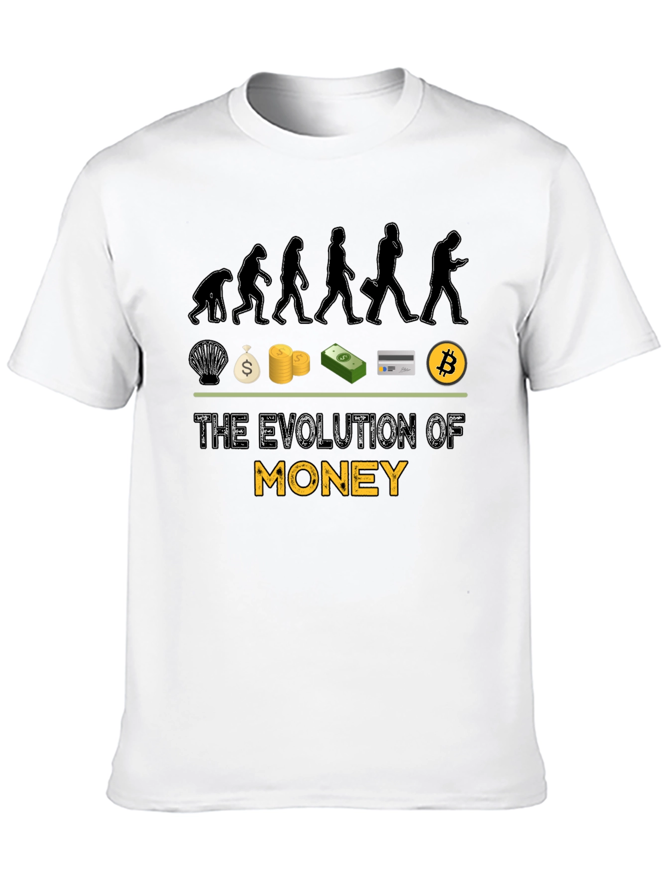 Evolution of Money Graphic Tee - Black Cotton T-Shirt