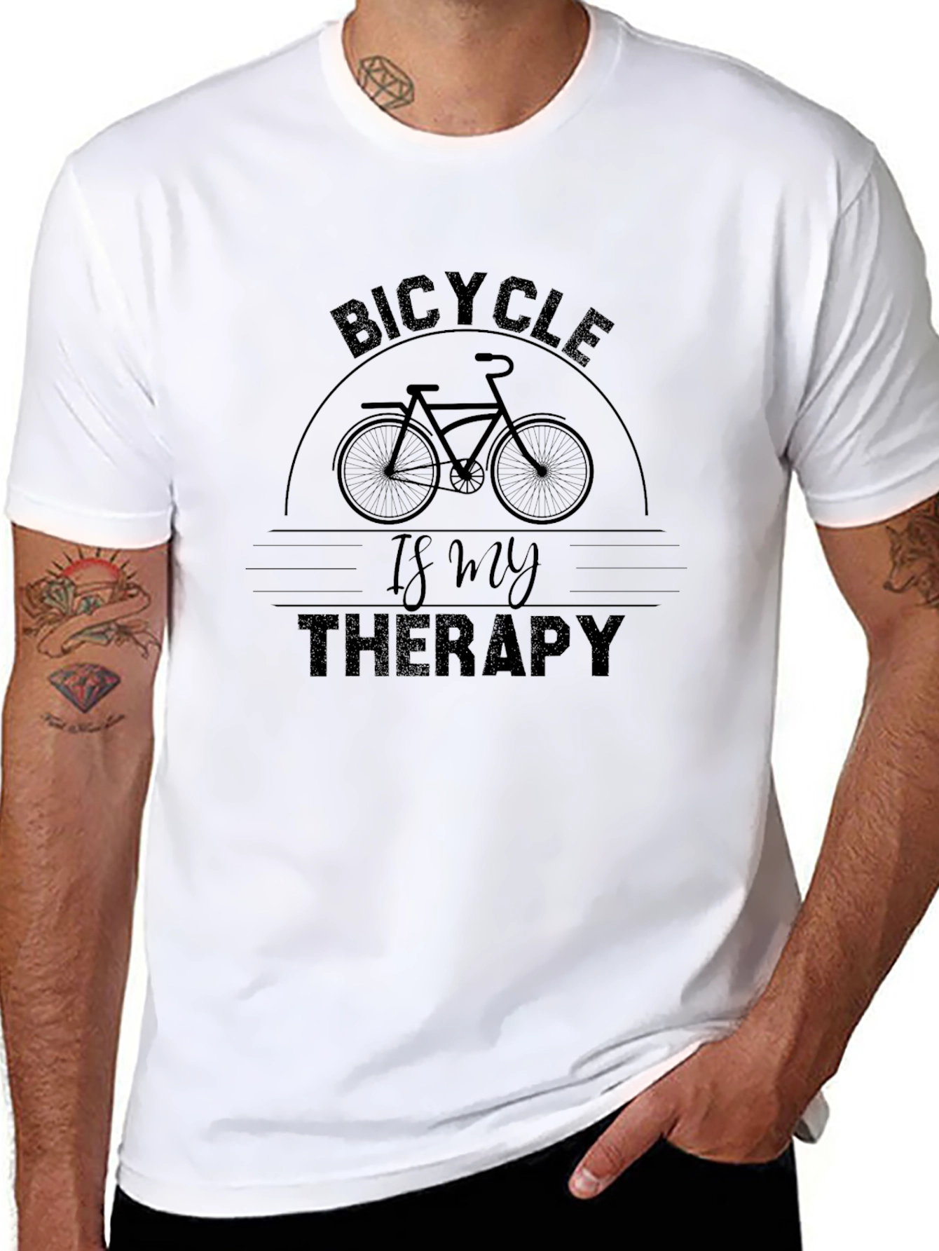 Bicycle Is My Therapy T-Shirt - Cycling Lover Gift