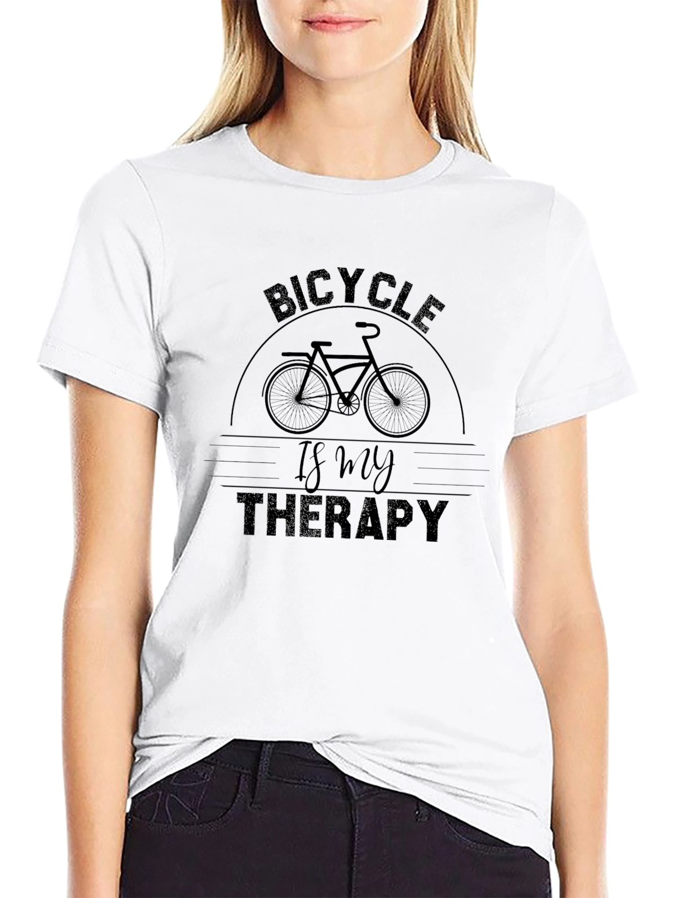 Bicycle Is My Therapy T-Shirt - Cycling Lover Gift