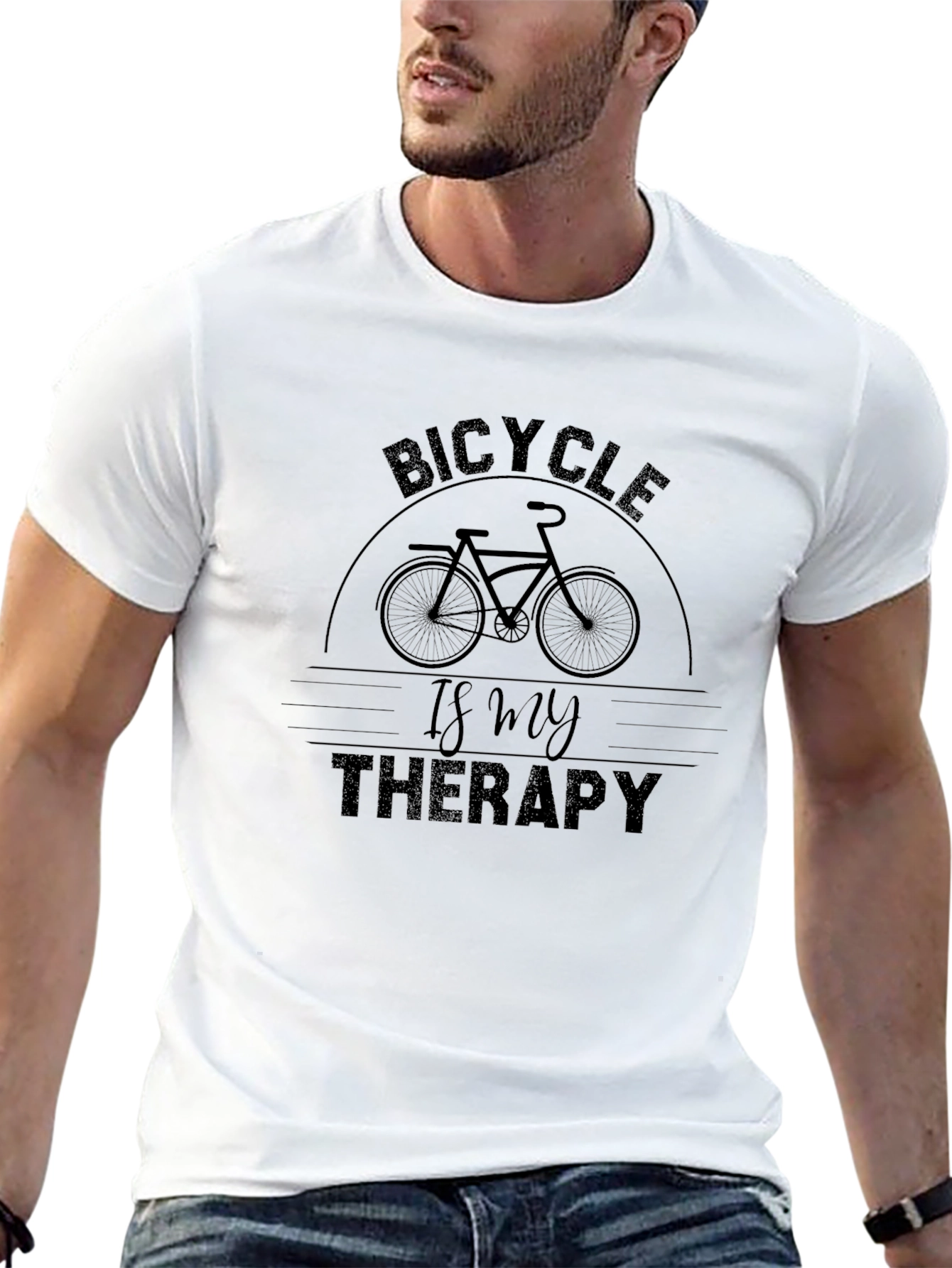 Bicycle Is My Therapy T-Shirt - Cycling Lover Gift