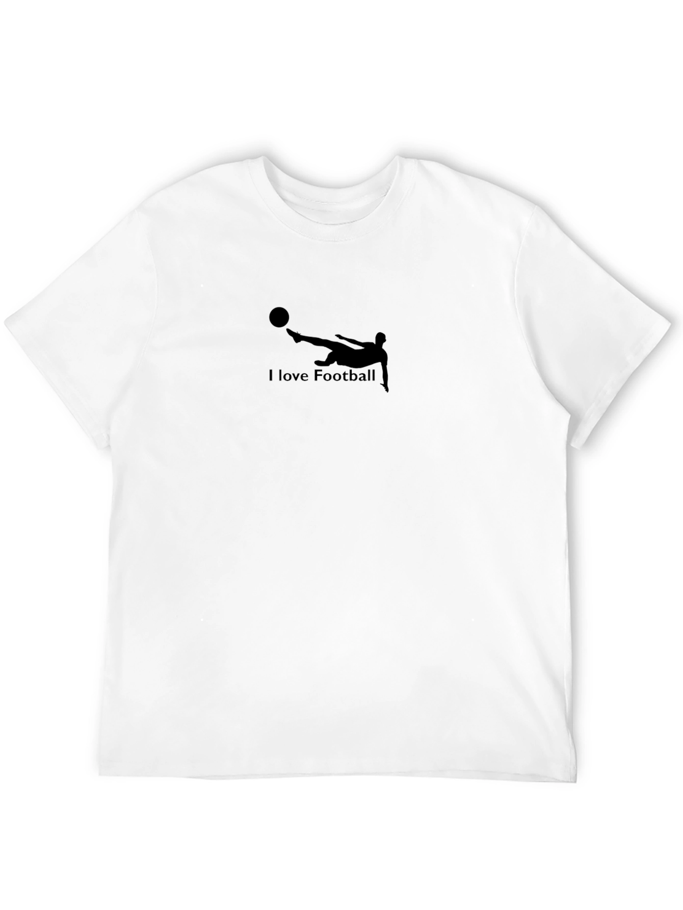 Black I Love Football Graphic T-Shirt