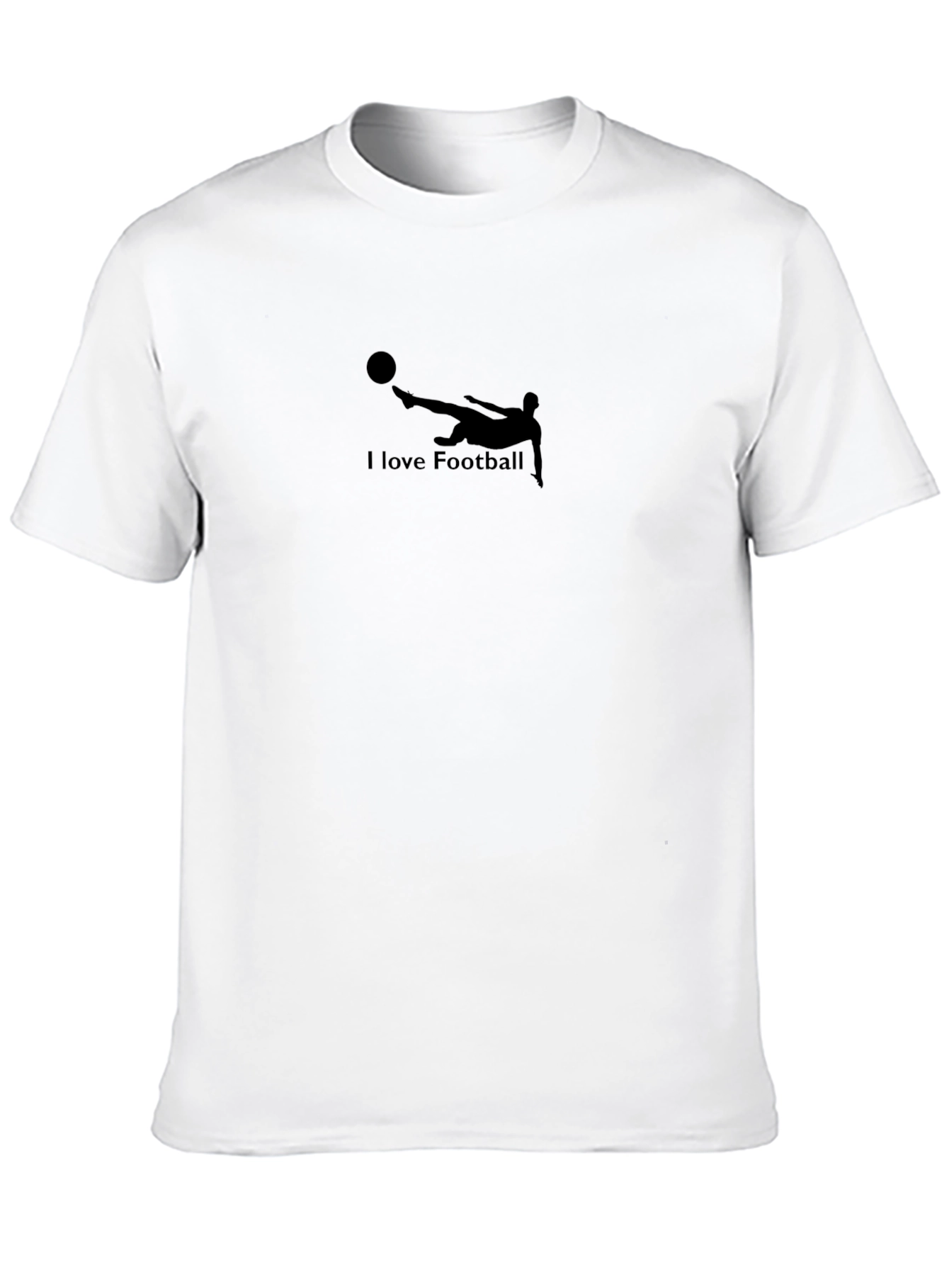 Black I Love Football Graphic T-Shirt