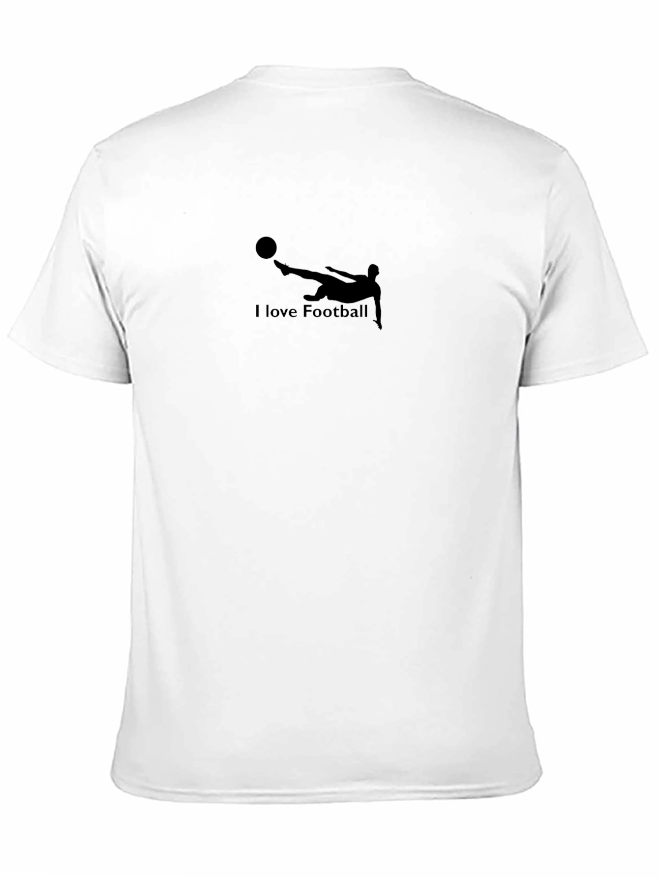 Black I Love Football Graphic T-Shirt