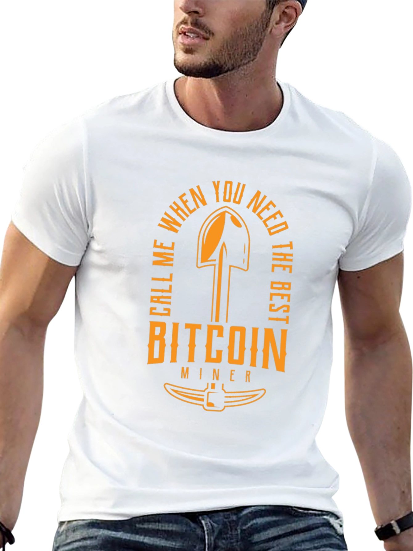 Bitcoin Miner Graphic T-Shirt - Black Crew Neck Tee