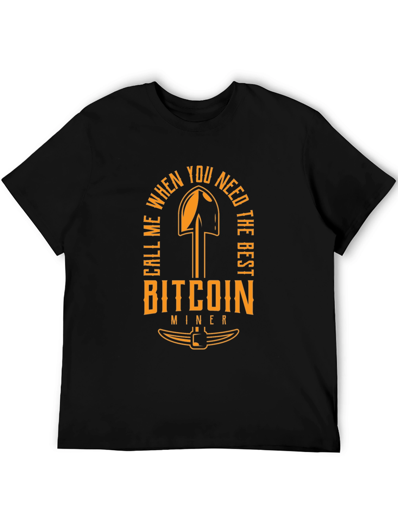 Bitcoin Miner Graphic T-Shirt - Black Crew Neck Tee