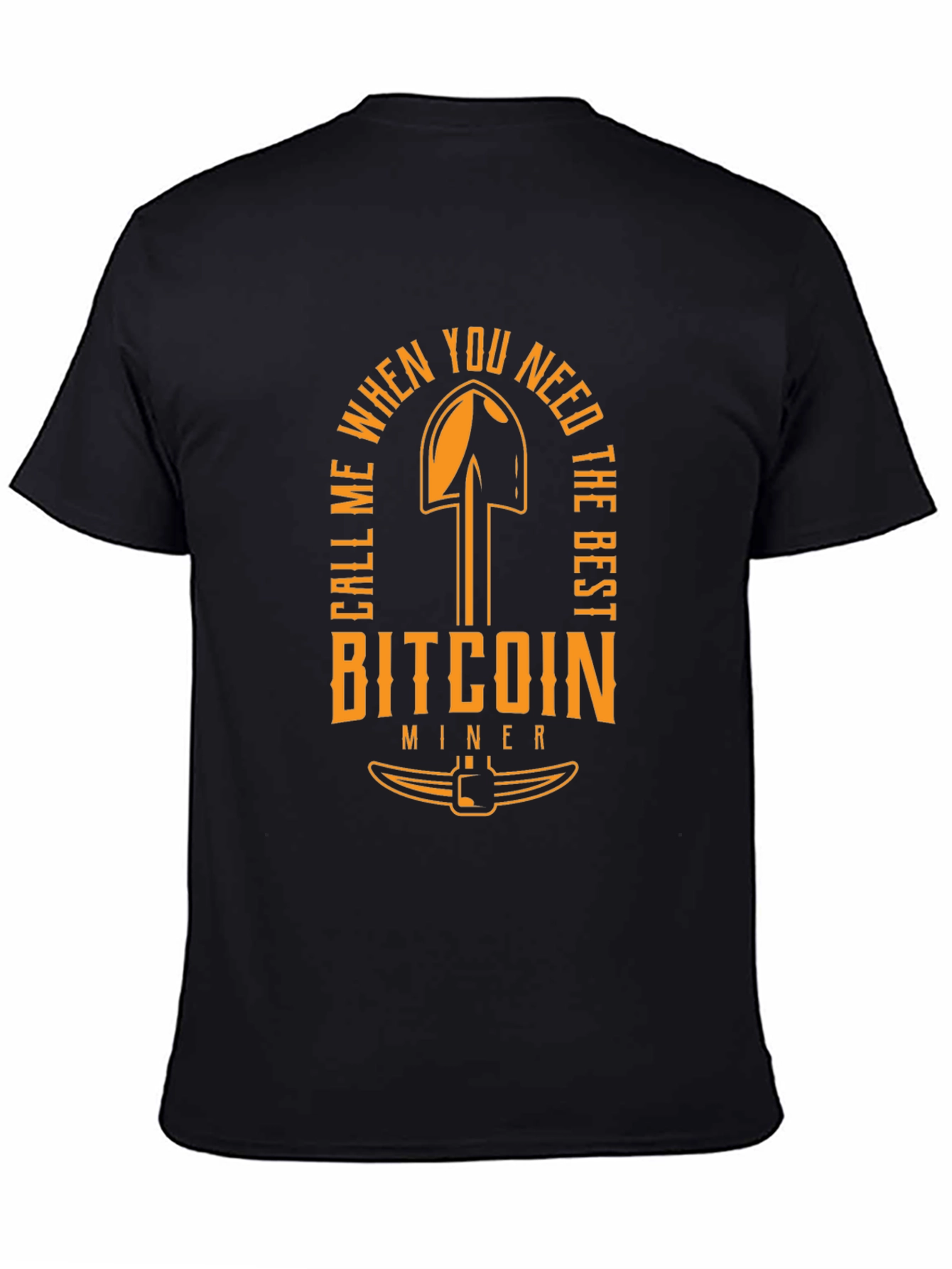 Bitcoin Miner Graphic T-Shirt - Black Crew Neck Tee