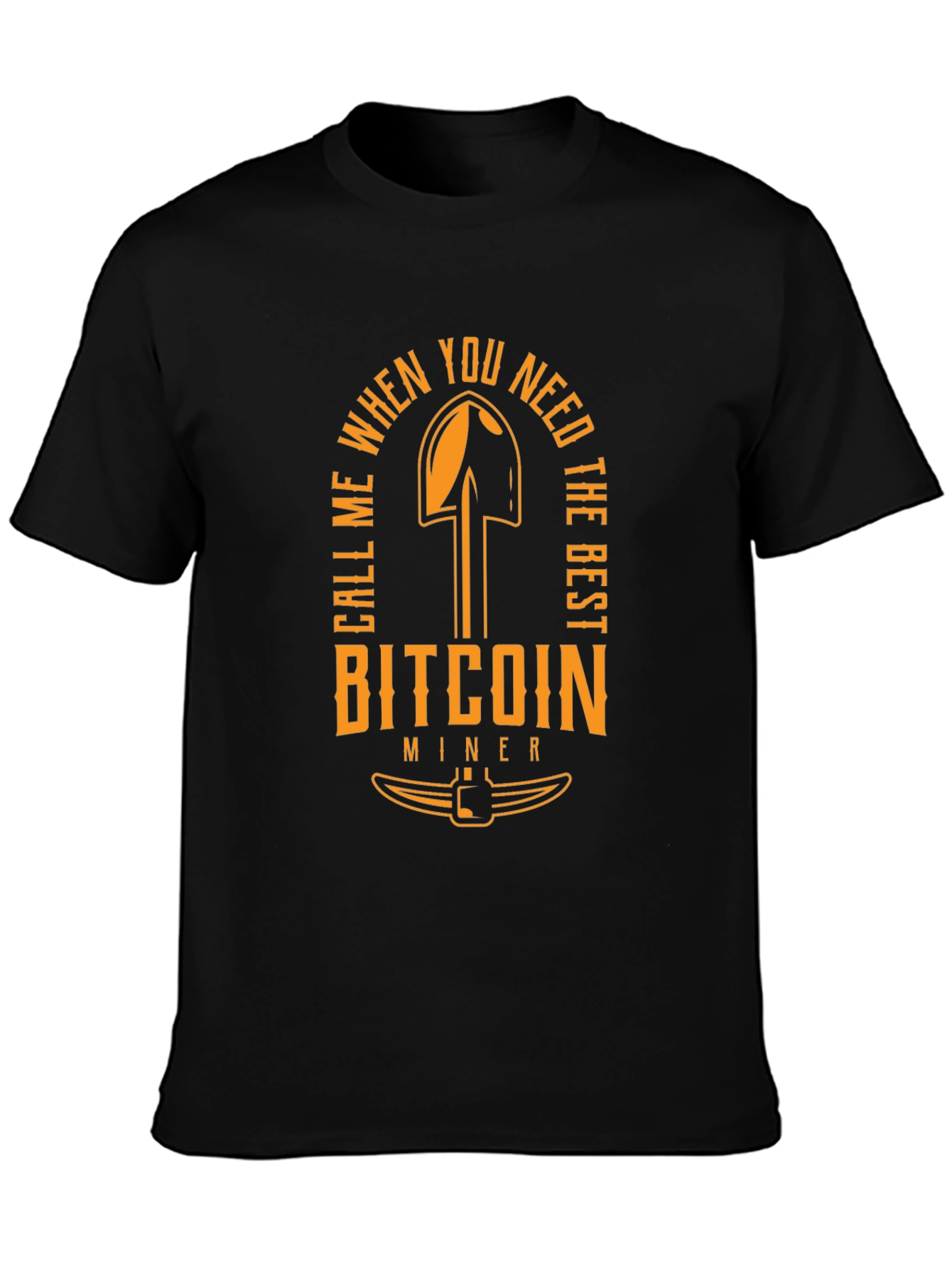 Bitcoin Miner Graphic T-Shirt - Black Crew Neck Tee
