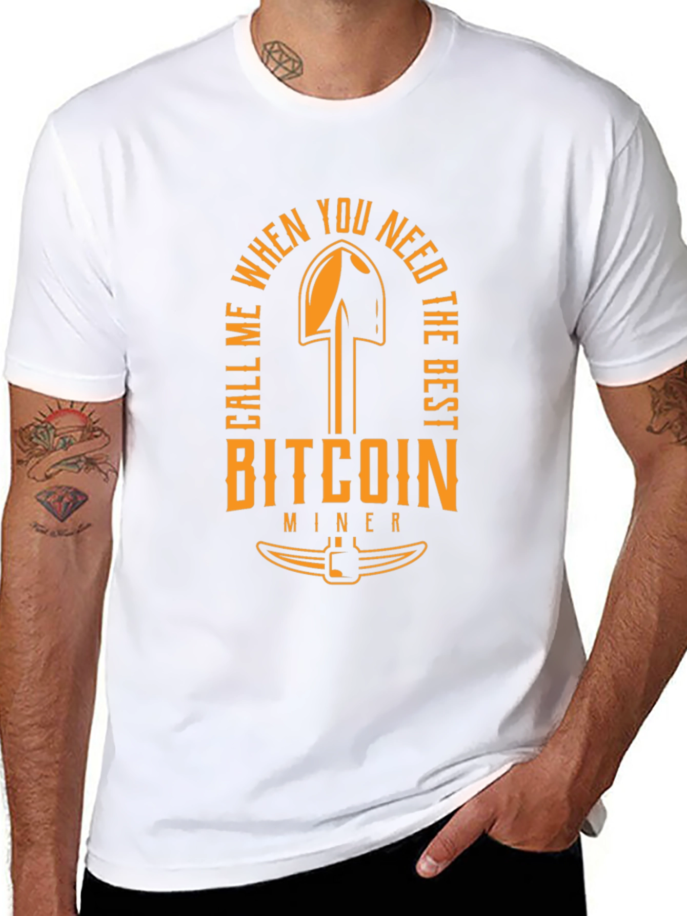 Bitcoin Miner Graphic T-Shirt - Black Crew Neck Tee