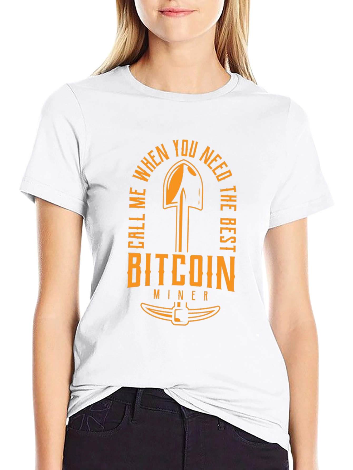 Bitcoin Miner Graphic T-Shirt - Black Crew Neck Tee