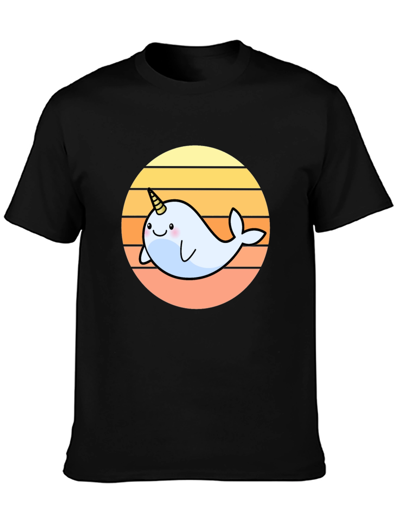 Narwhal Sunset Graphic T-Shirt - Cute & Stylish