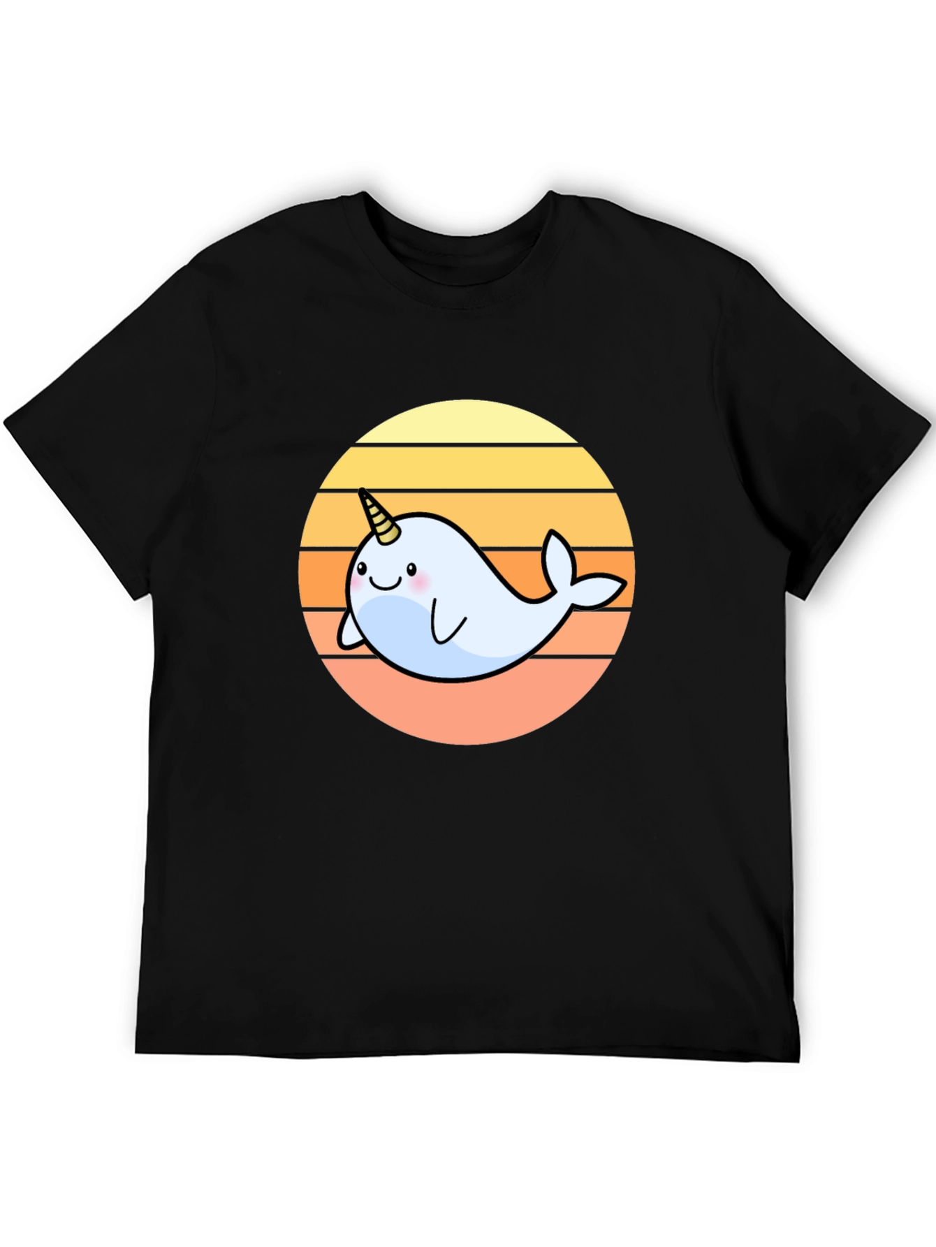 Narwhal Sunset Graphic T-Shirt - Cute & Stylish
