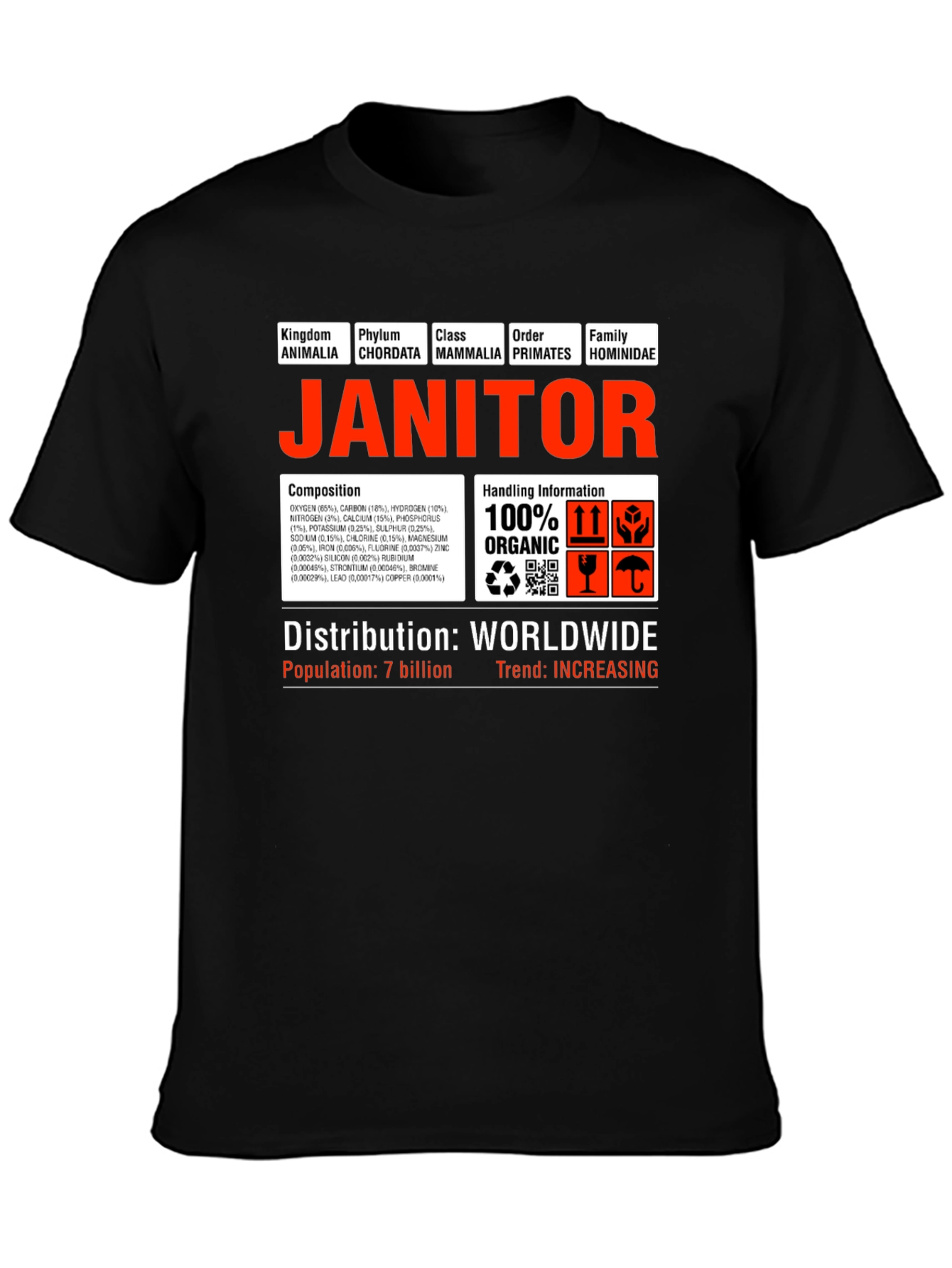 Janitor Hominidae Science T-Shirt