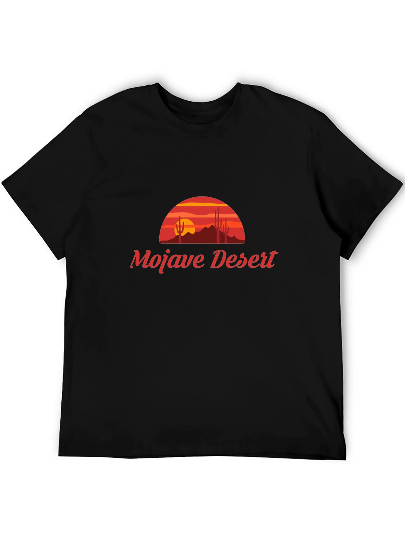 Mojave Desert Graphic T-Shirt - Black Cotton Tee