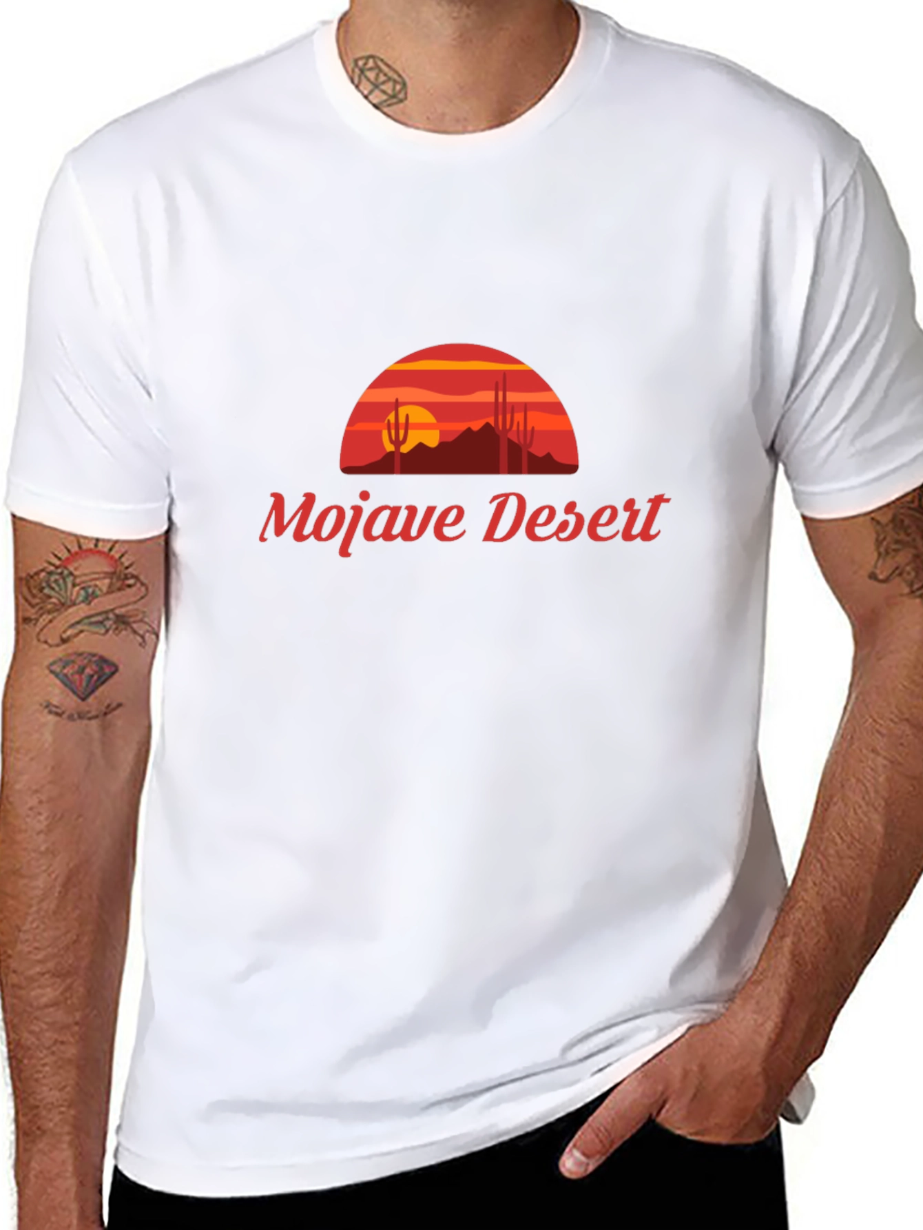 Mojave Desert Graphic T-Shirt - Black Cotton Tee