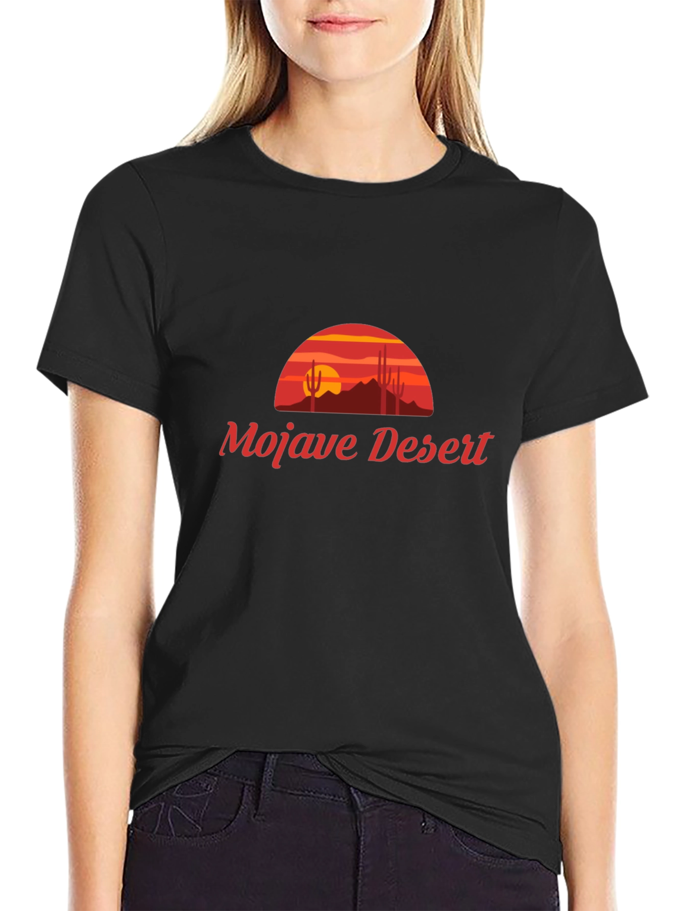 Mojave Desert Graphic T-Shirt - Black Cotton Tee