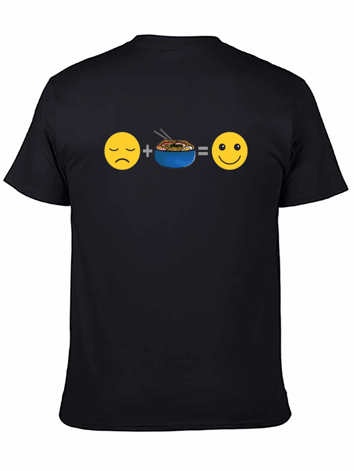 Ramen Equals Happy T-Shirt - Black
