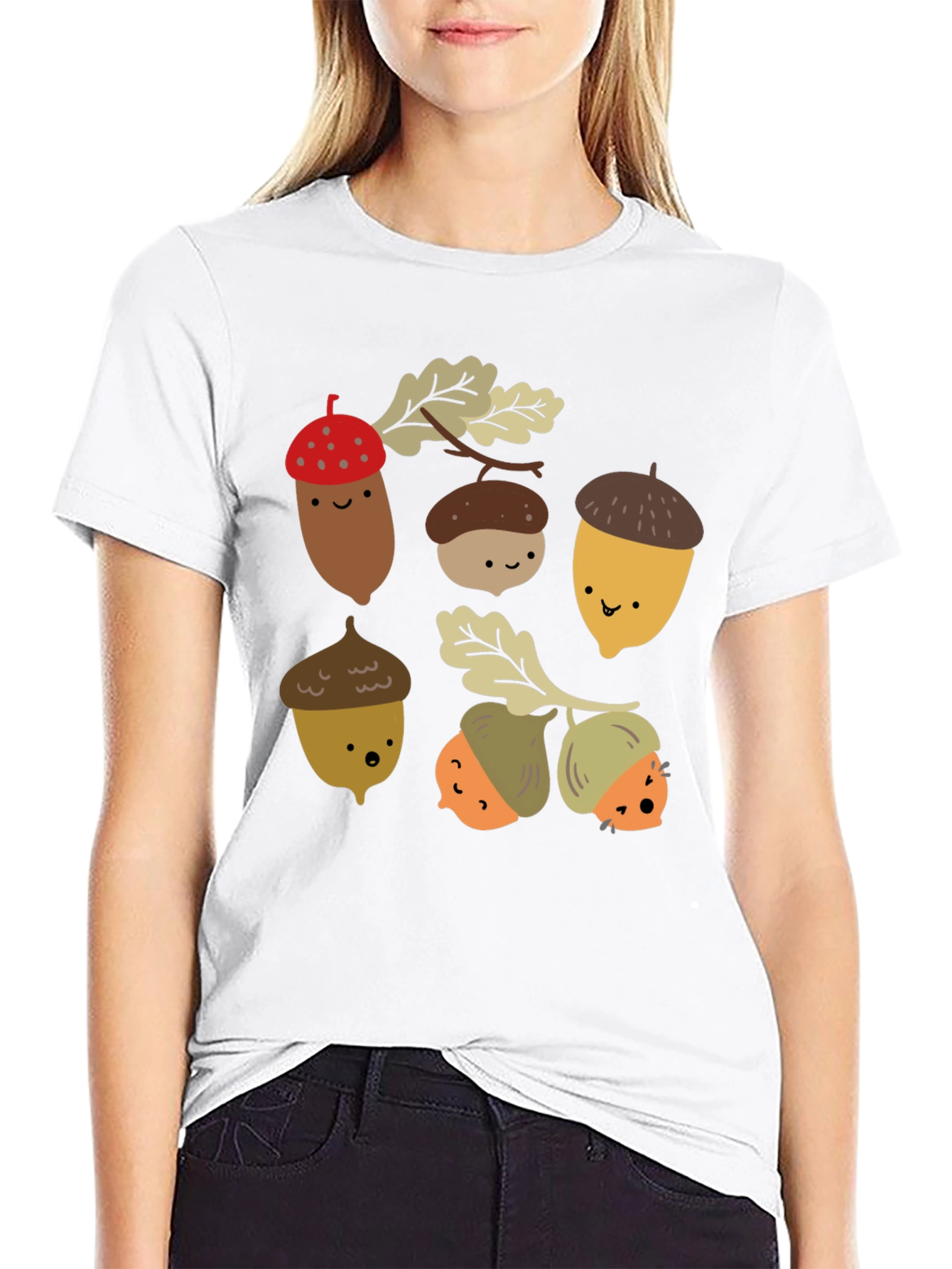 Cute Acorn Cartoon Graphic Tee