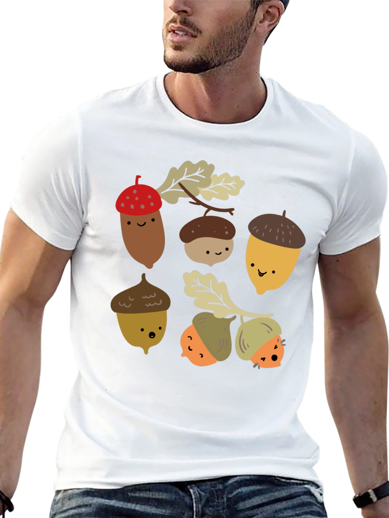 Cute Acorn Cartoon Graphic Tee