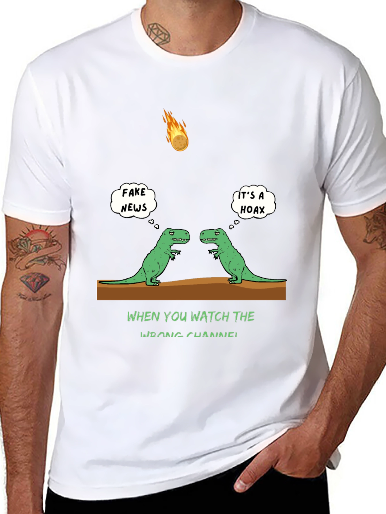 Dinosaur Fake News T-Shirt: Watch the Wrong Channel!