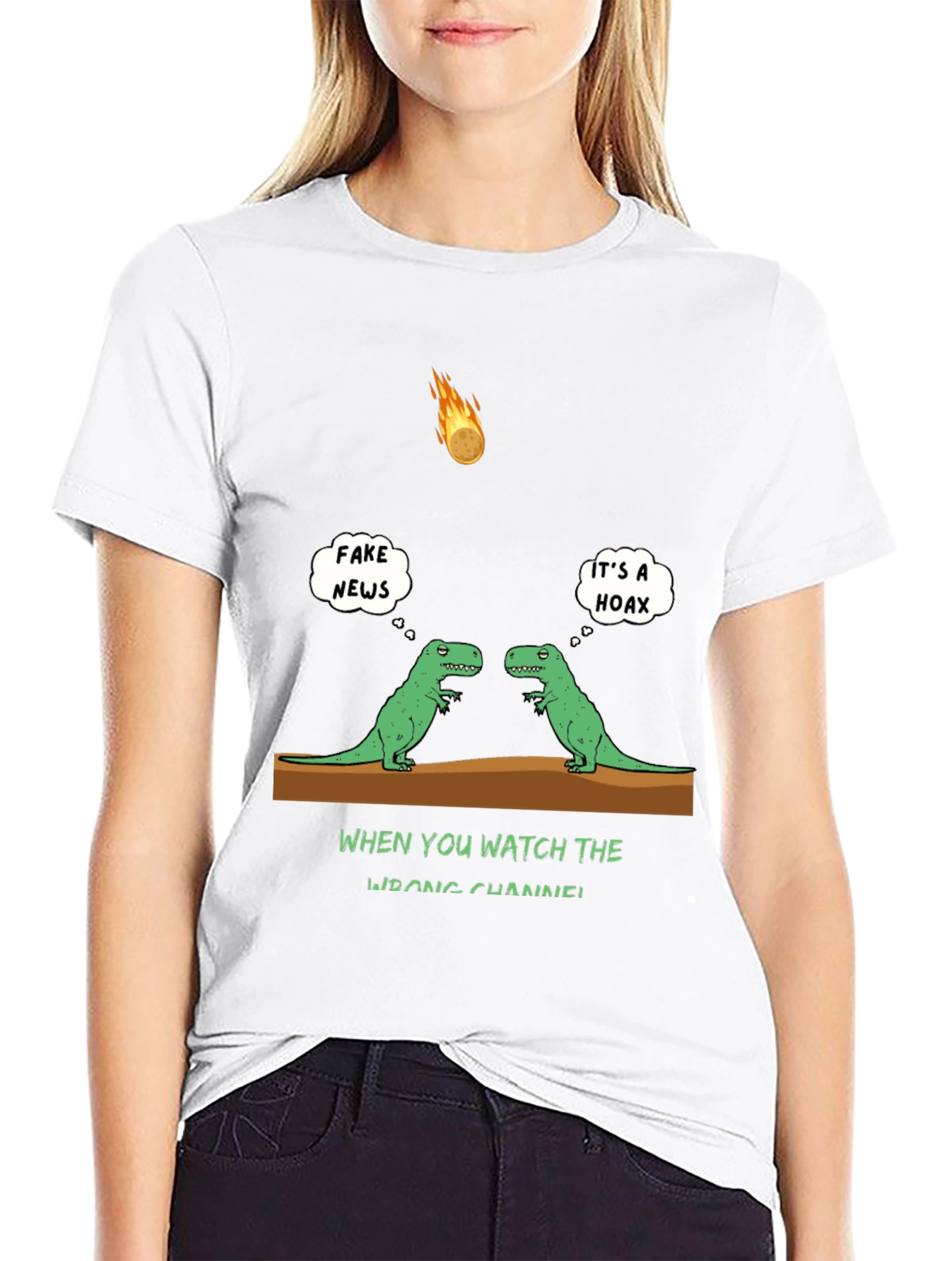 Dinosaur Fake News T-Shirt: Watch the Wrong Channel!