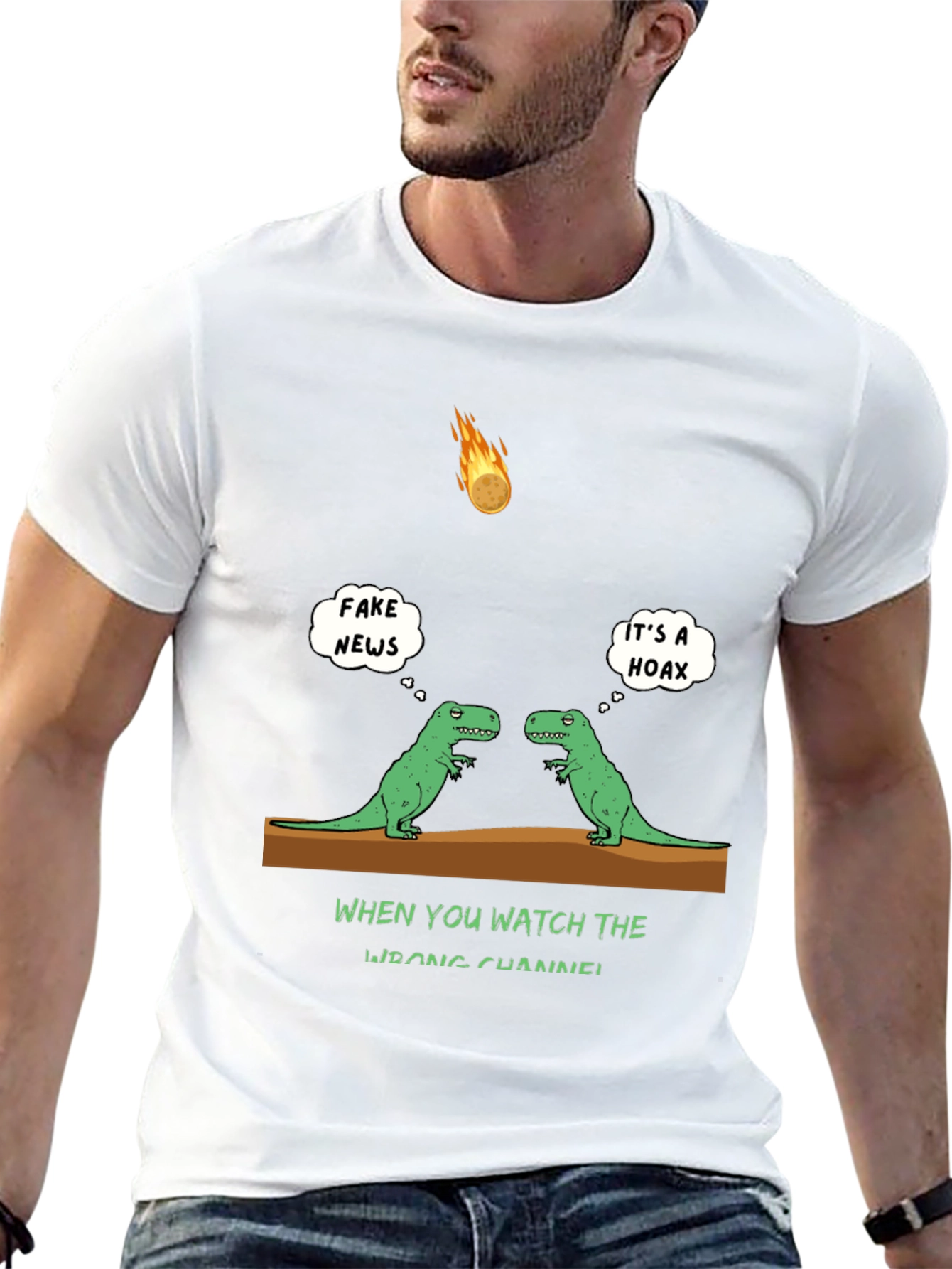 Dinosaur Fake News T-Shirt: Watch the Wrong Channel!