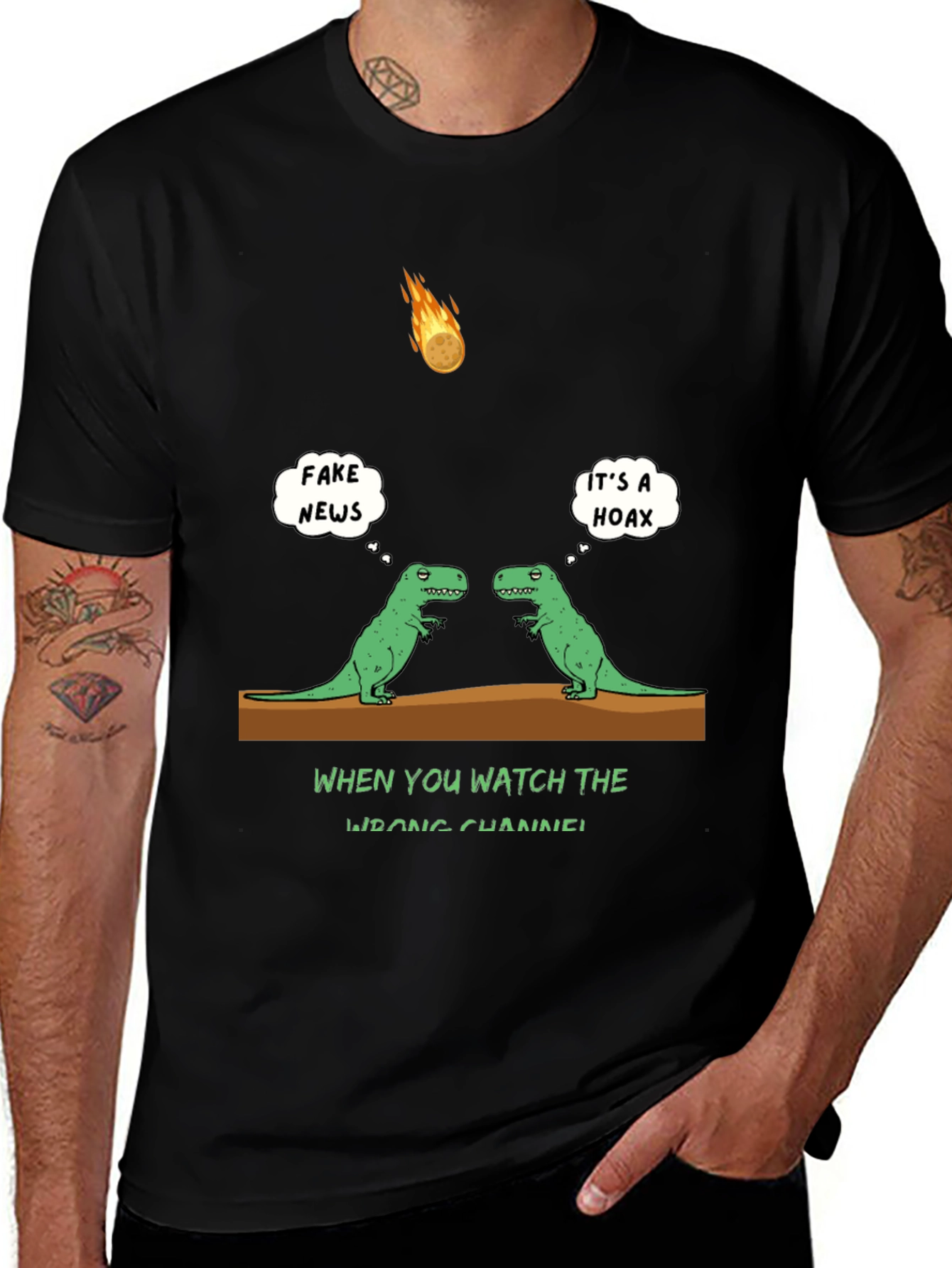 Dinosaur Fake News T-Shirt: Watch the Wrong Channel!