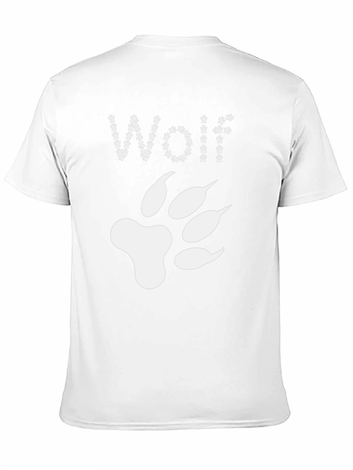 Wolf Paw Print T-Shirt - Black Graphic Tee