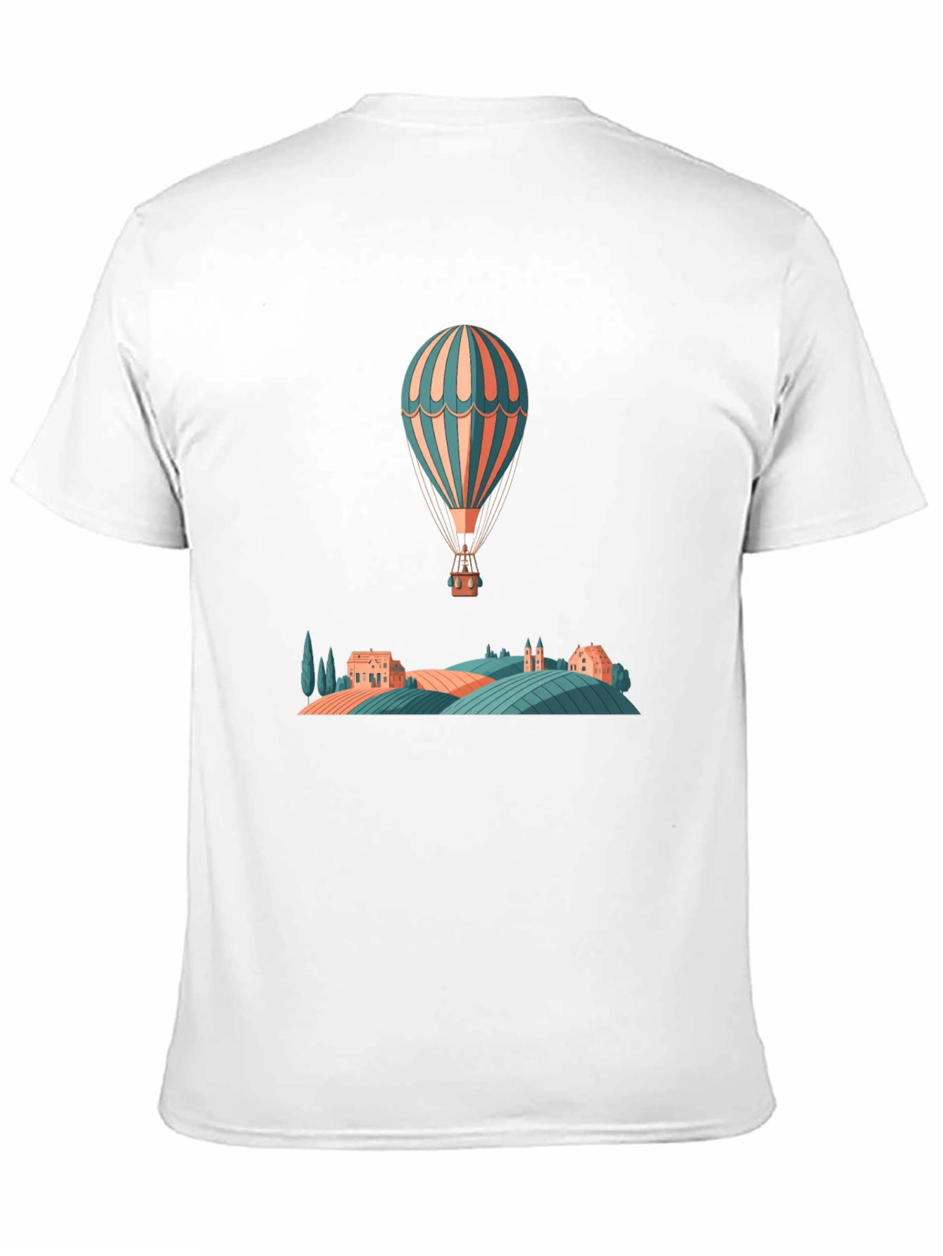 Hot Air Balloon Ride Graphic Tee - Black