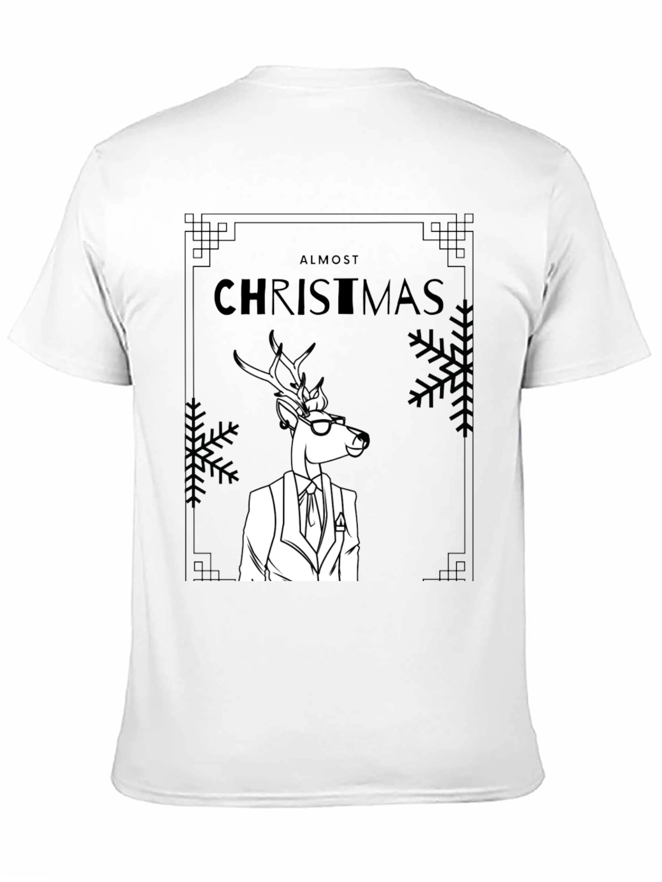 Almost Christmas Deer Graphic Tee - Stylish Holiday Shirt