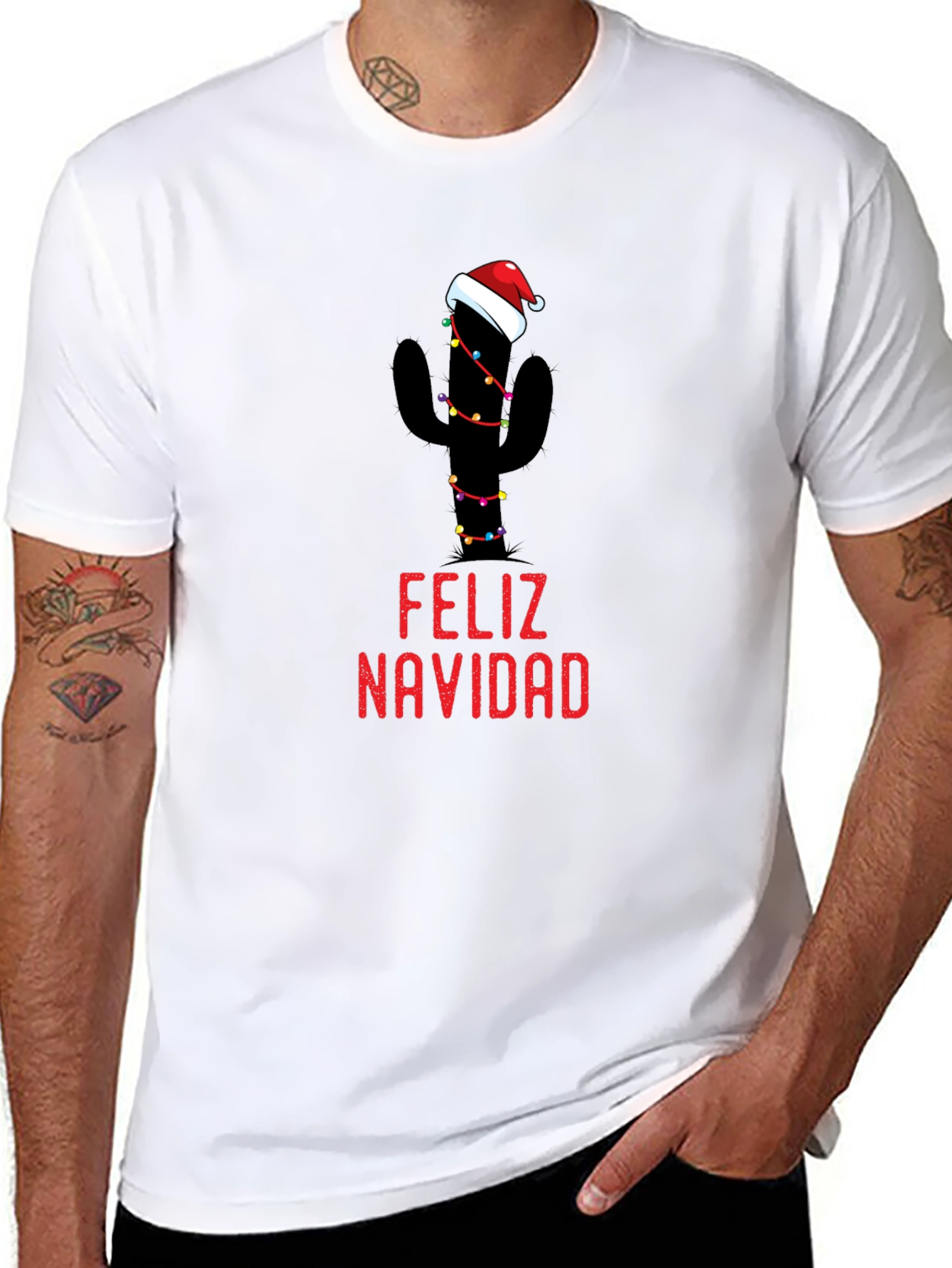Feliz Navidad Cactus Christmas T-Shirt