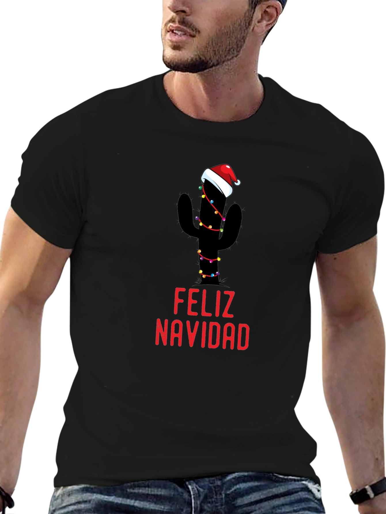 Feliz Navidad Cactus Christmas T-Shirt