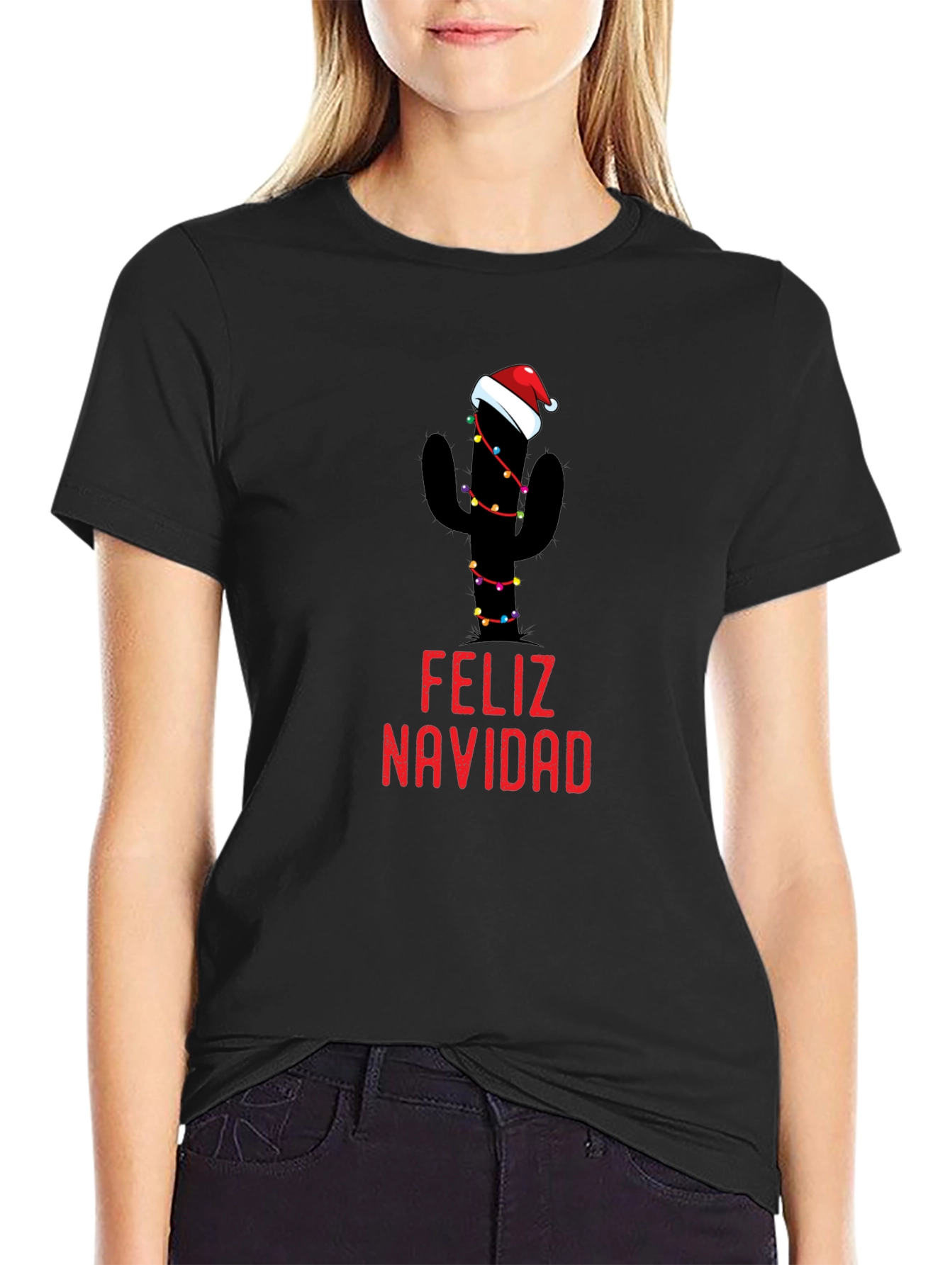 Feliz Navidad Cactus Christmas T-Shirt
