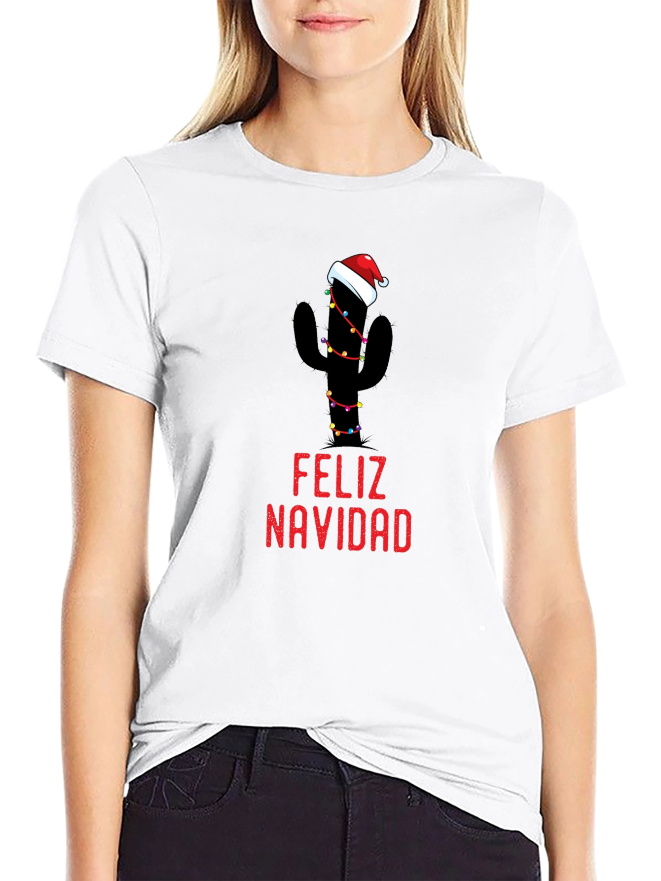 Feliz Navidad Cactus Christmas T-Shirt