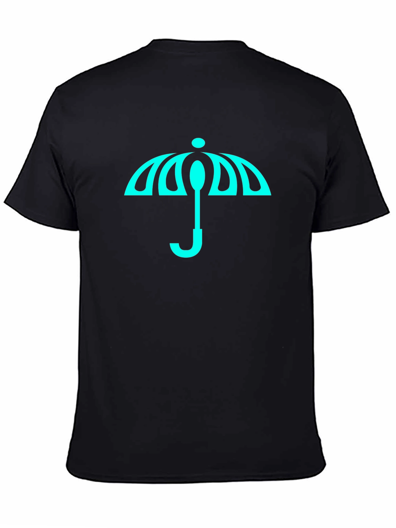 Modern Umbrella Graphic Tee - Black