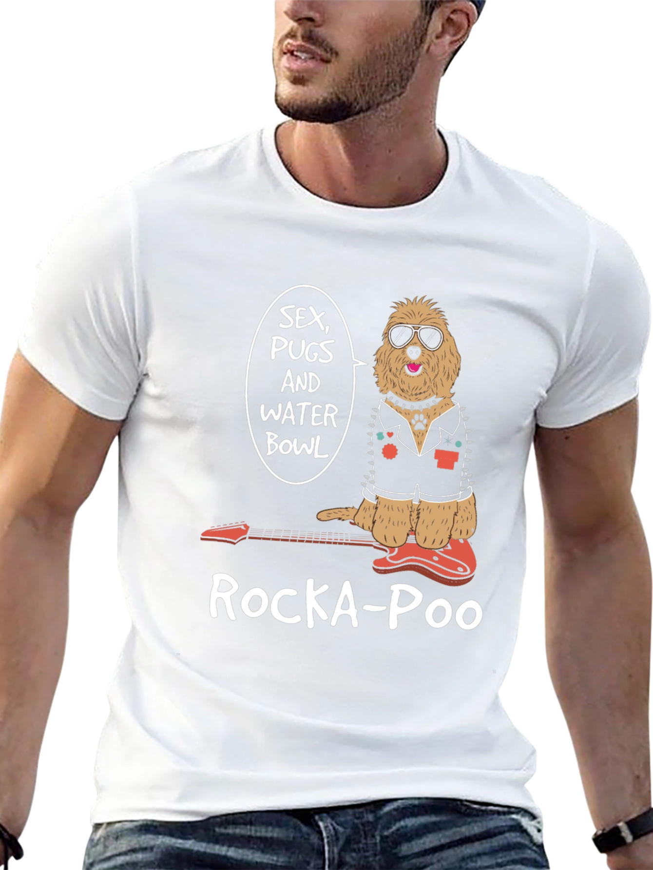 Rocka-Poo Dog Graphic T-Shirt