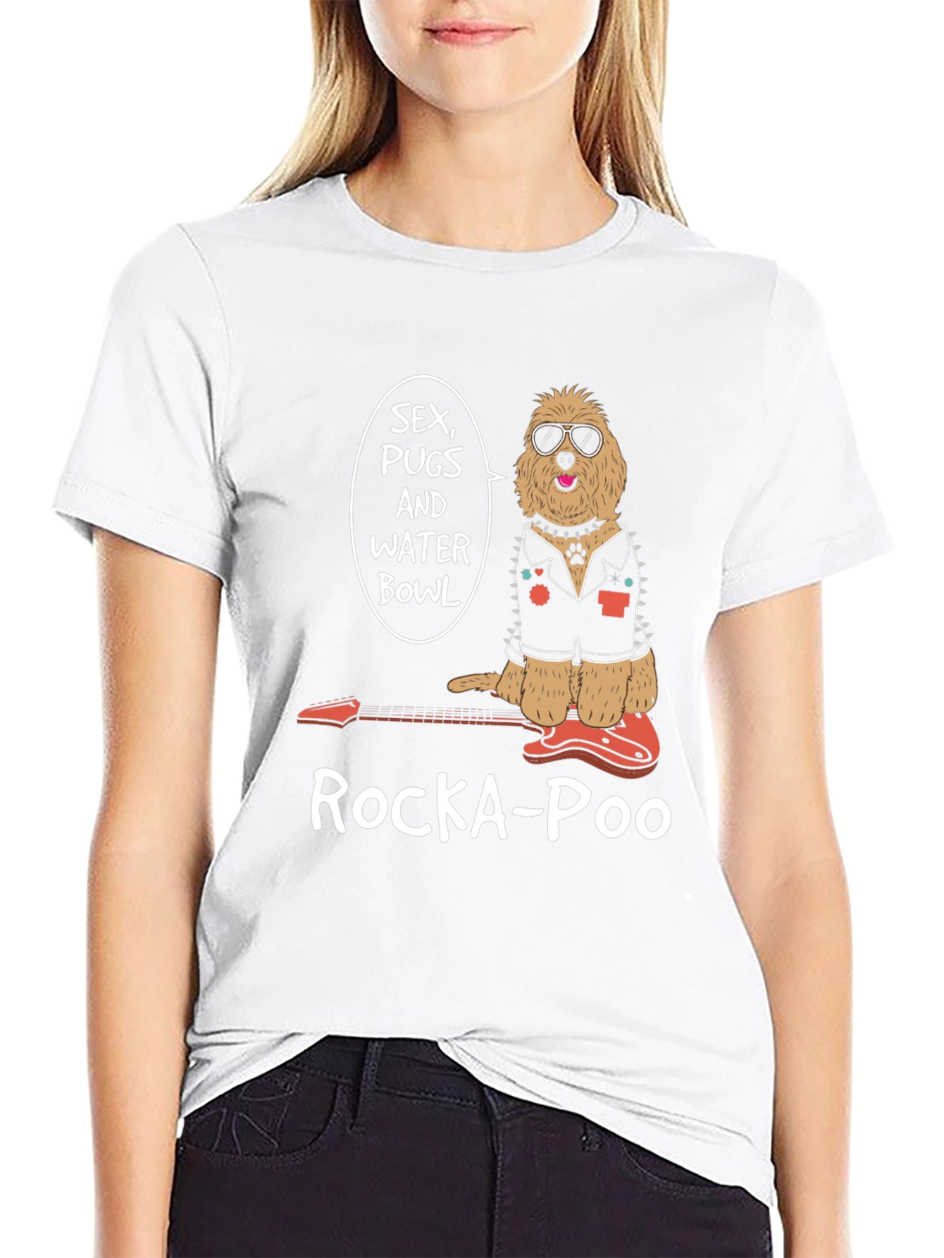 Rocka-Poo Dog Graphic T-Shirt